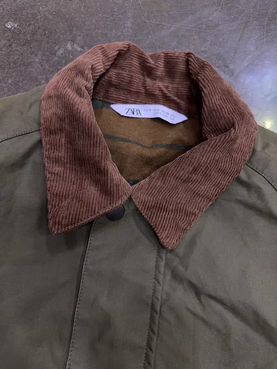 자라 클래식 논왁스 헌팅 비데일 자켓 올리브 S 상품이미지6