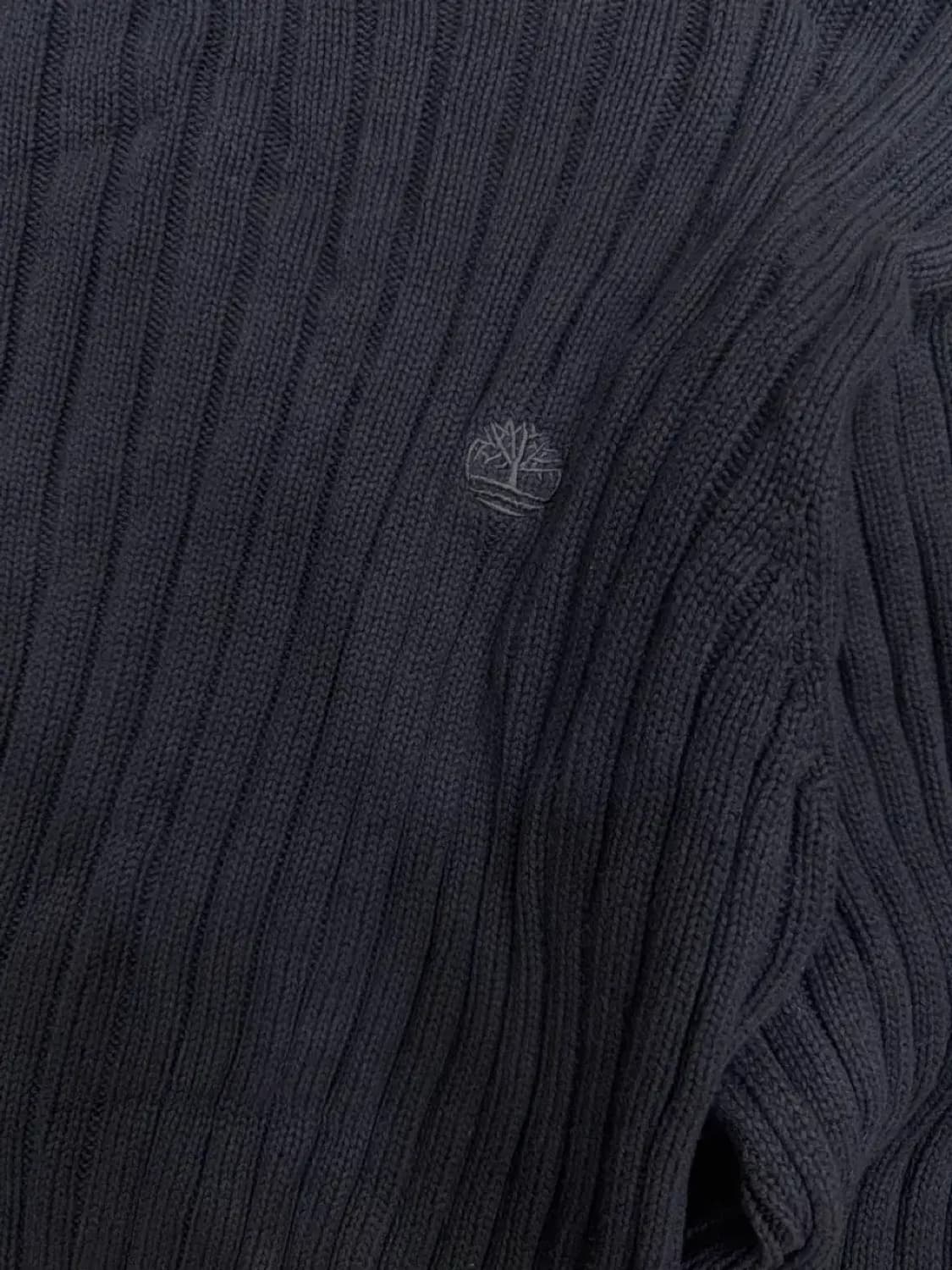 팀버랜드 자수 로고 코튼 니트 스웨터 올리브 그레이 M 상품이미지4