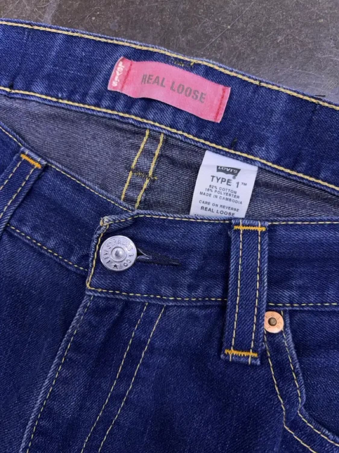 리바이스 00's 타입원 리얼 루즈핏 데님팬츠 청바지 36 상품이미지8