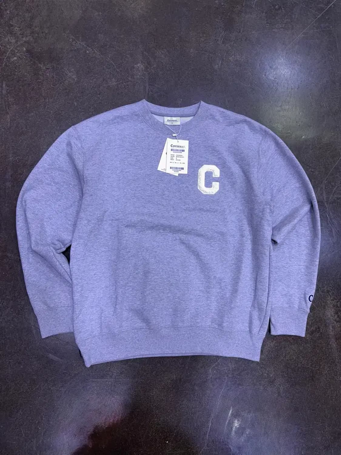 커버낫 부클 C로고 맨투맨 스웻셔츠 그레이 M 상품이미지1
