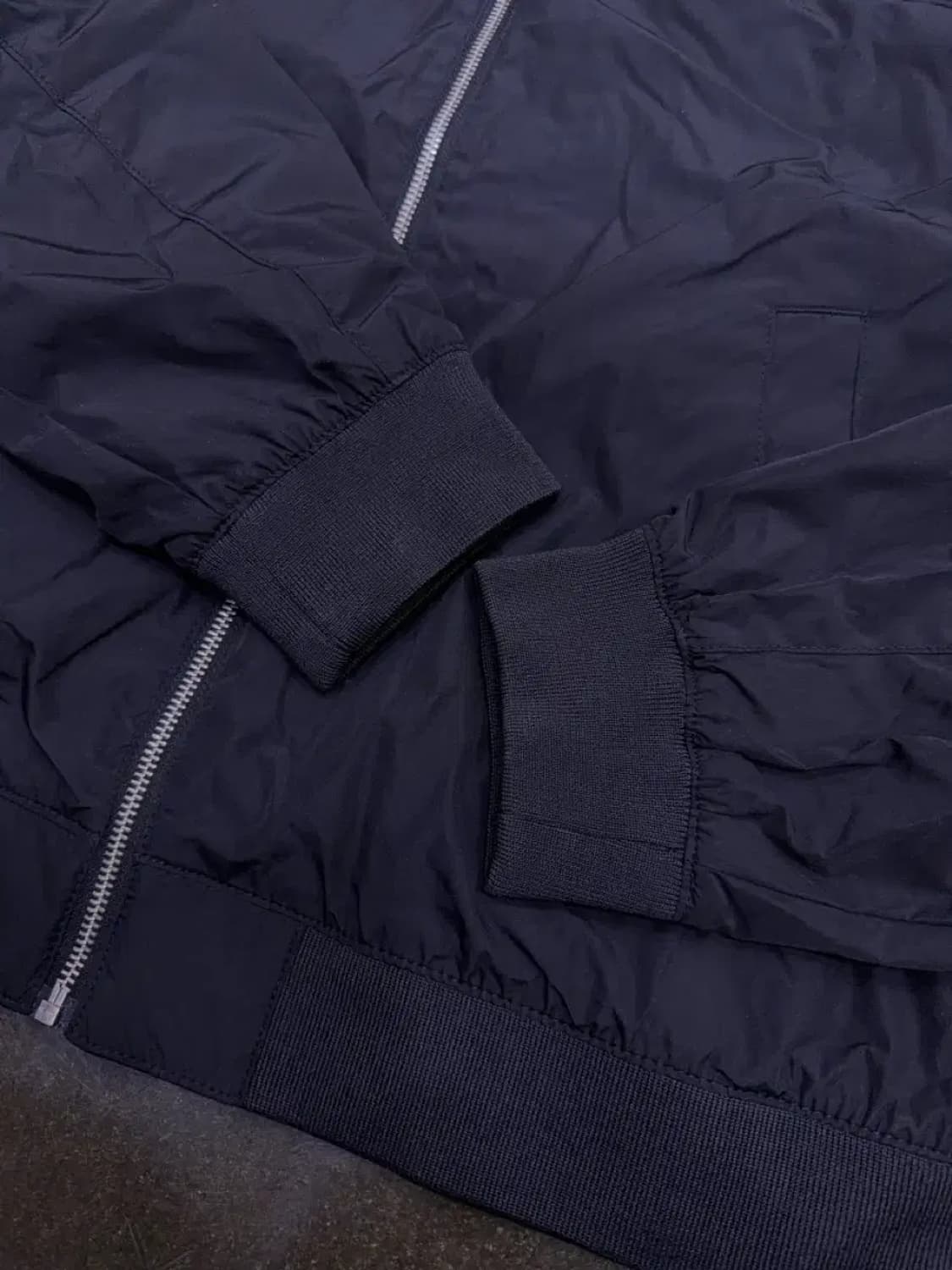 H&M 레귤러 블랙 봄버 바람막이 점퍼 자켓 XL 상품이미지5