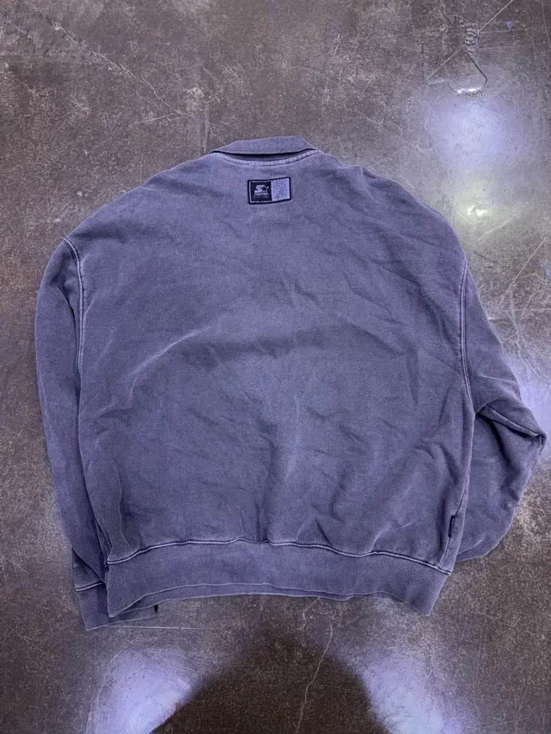 스타터 블랙라벨 빈티지 가먼트 다잉 워싱 오버핏 맨투맨 카라넥 M 상품이미지2