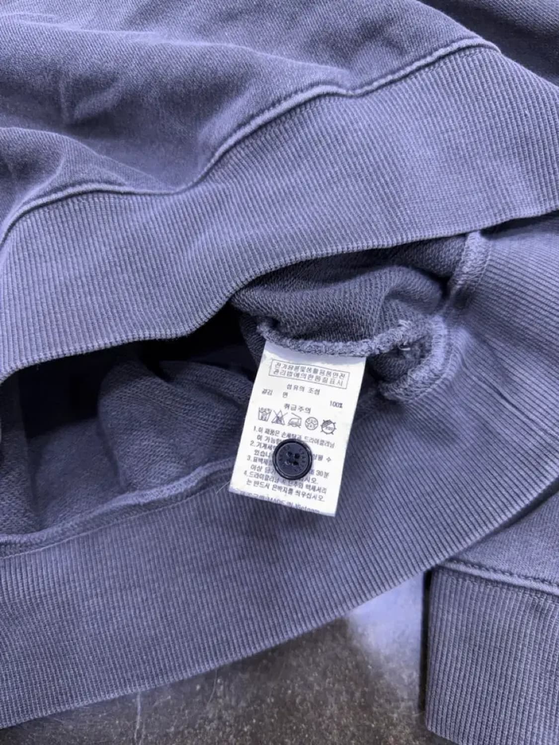 스타터 블랙라벨 빈티지 가먼트 다잉 워싱 오버핏 맨투맨 카라넥 M 상품이미지7