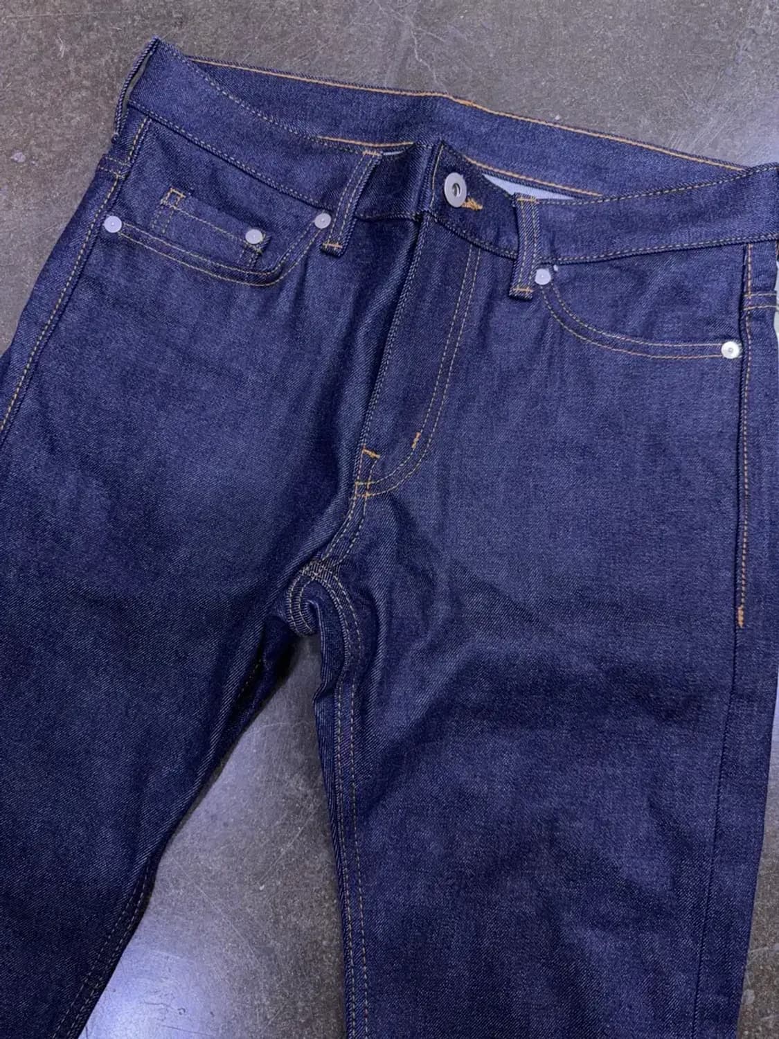 H&M 에디션 아시안핏 슬림 딥인디고 논워싱 데님팬츠 29 상품이미지3