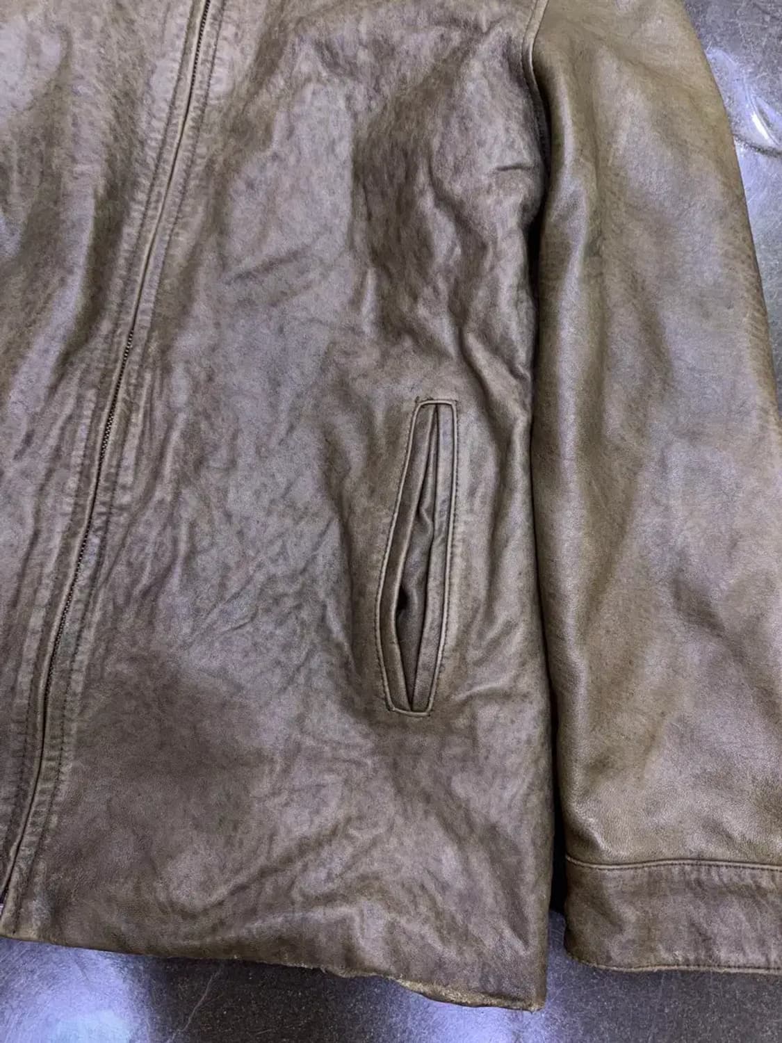 페리엘리스 빈티지 양가죽 워싱 싱글 라이더자켓 100 상품이미지5