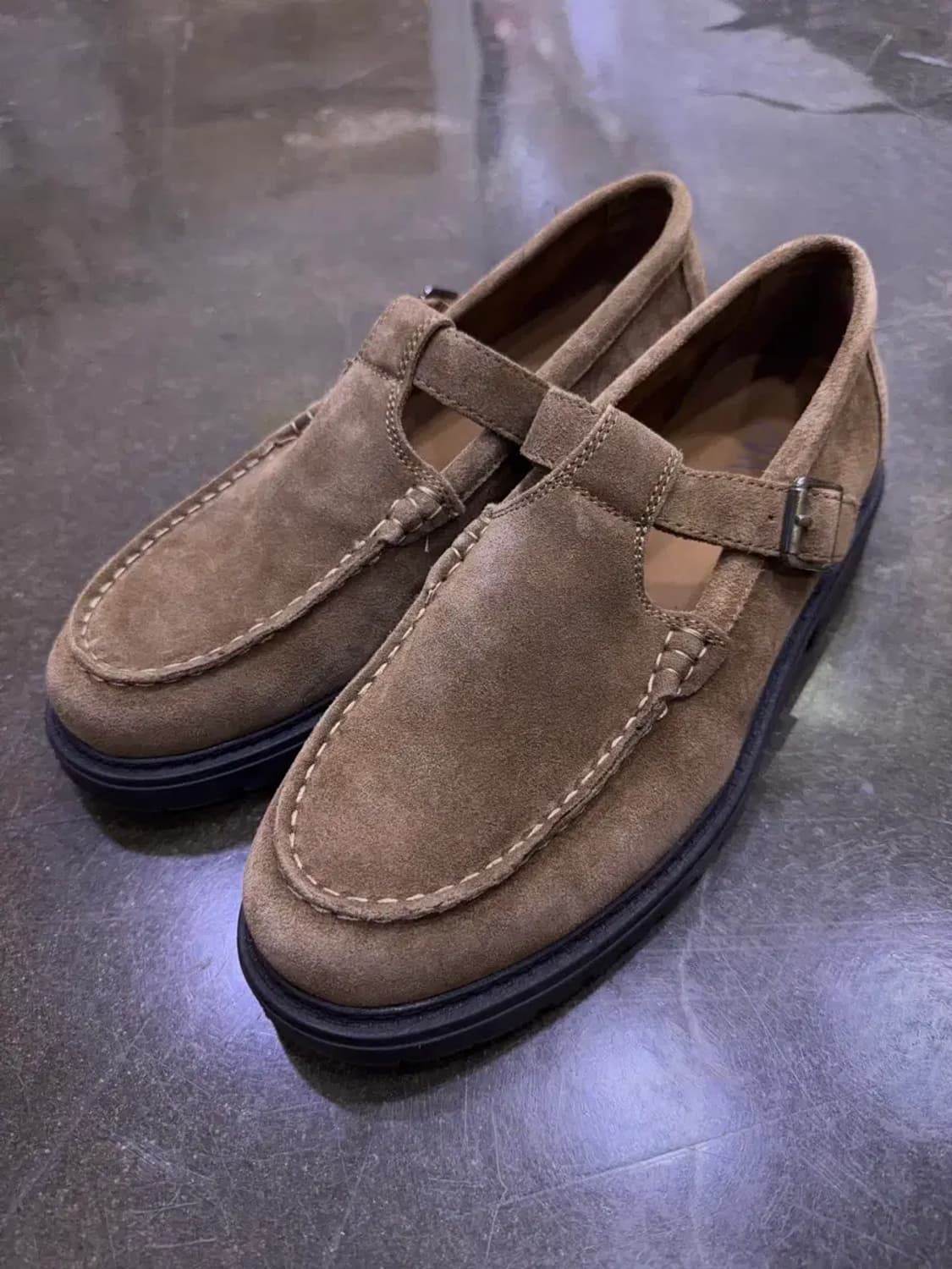 자라 소가죽 스웨이드 버클 레더 슈즈 더비슈즈 41 상품이미지3