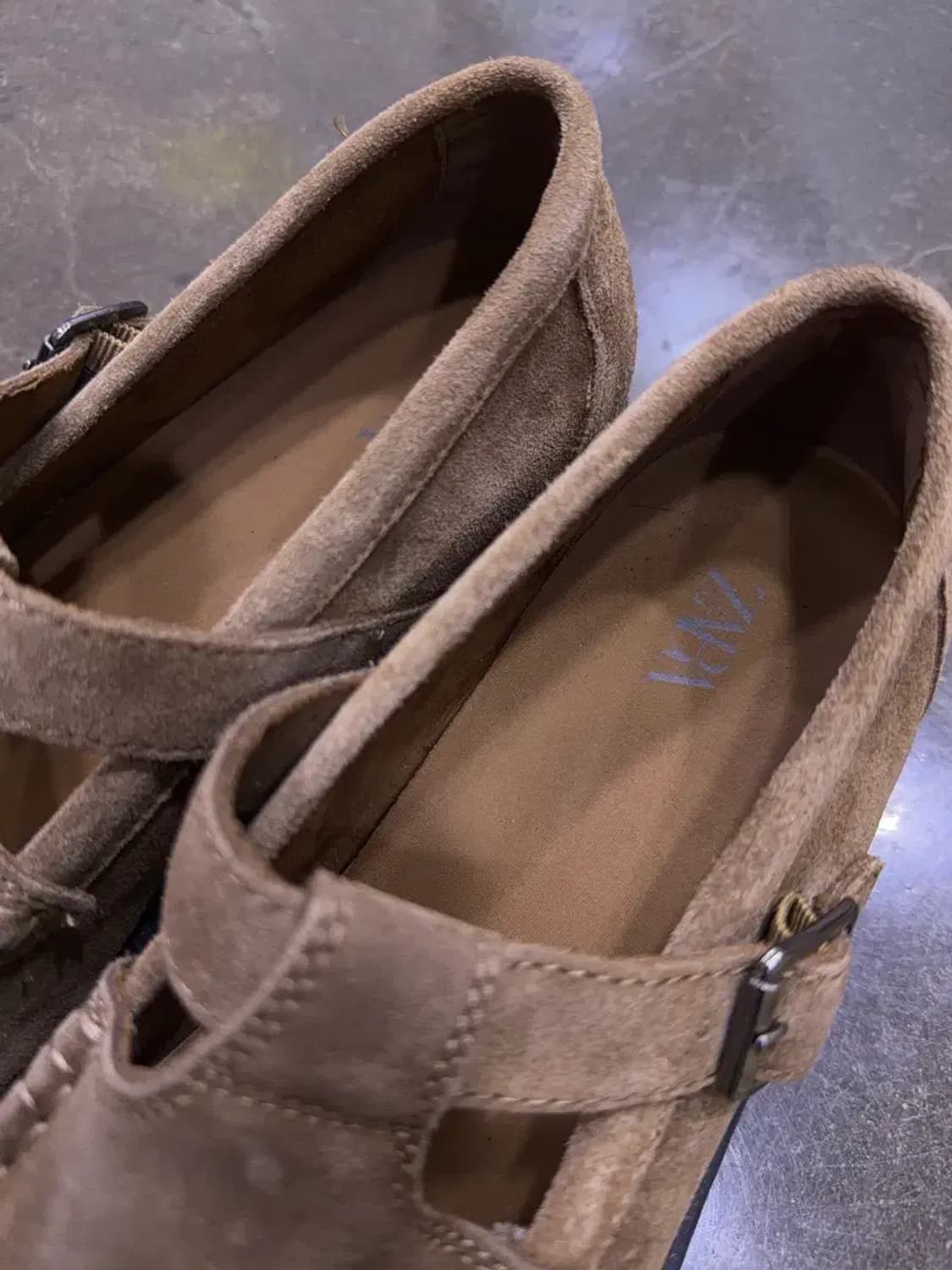 자라 소가죽 스웨이드 버클 레더 슈즈 더비슈즈 41 상품이미지7