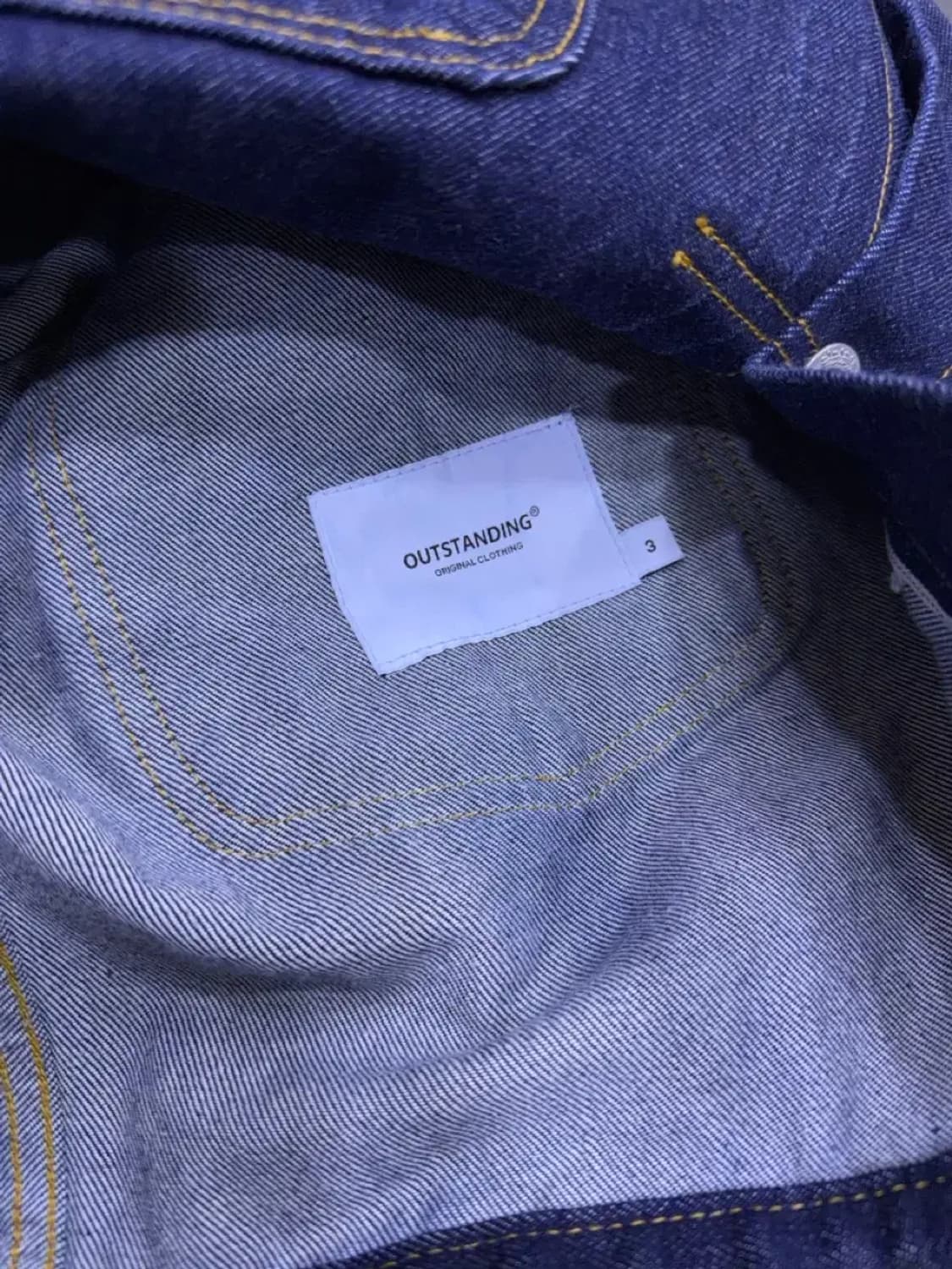 아웃스탠딩 2세대 라운드 포켓 셀비지 데님자켓 트러커 L 상품이미지10