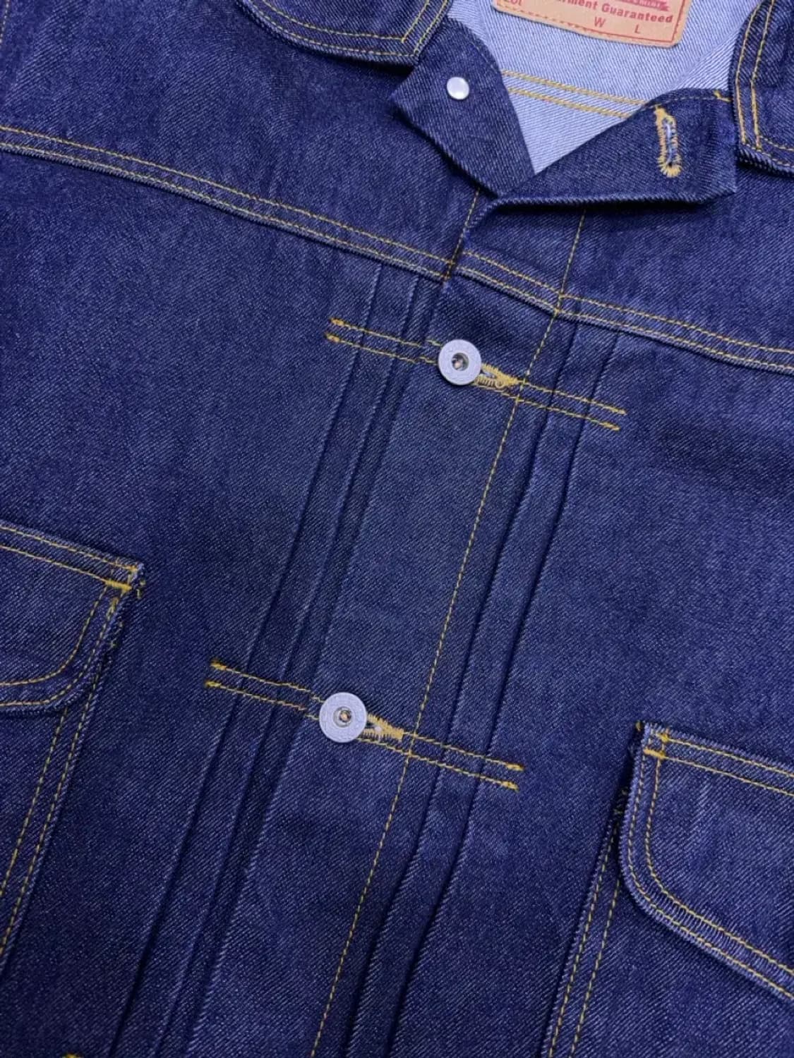 아웃스탠딩 2세대 라운드 포켓 셀비지 데님자켓 트러커 L 상품이미지7