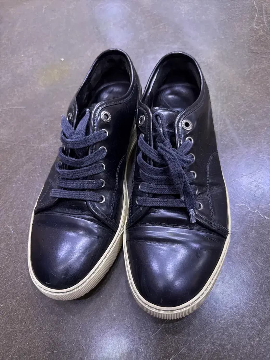 랑방 벨루어 스웨이드 스니커즈 블랙 7 사이즈 260 상품이미지2