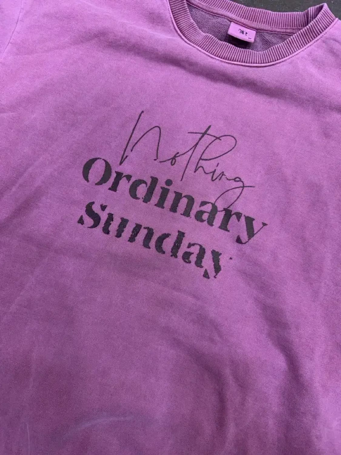 NOS7 손흥민 오디너리 선데이 빈티지 가먼트 다잉 맨투맨 M 상품이미지3