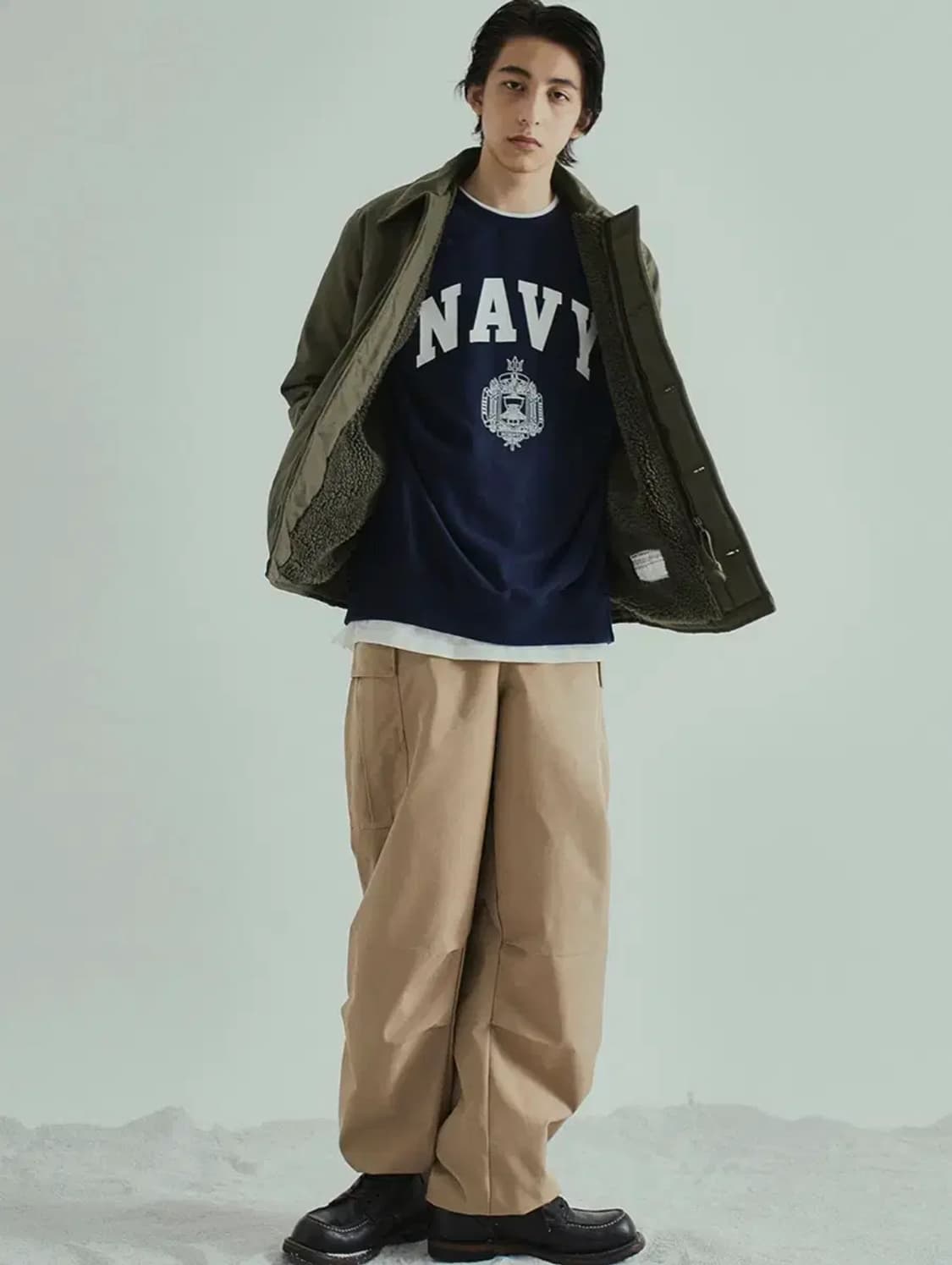 유니폼브릿지 US NAVY 맨투맨 스웻셔츠 네이비 M 상품이미지4