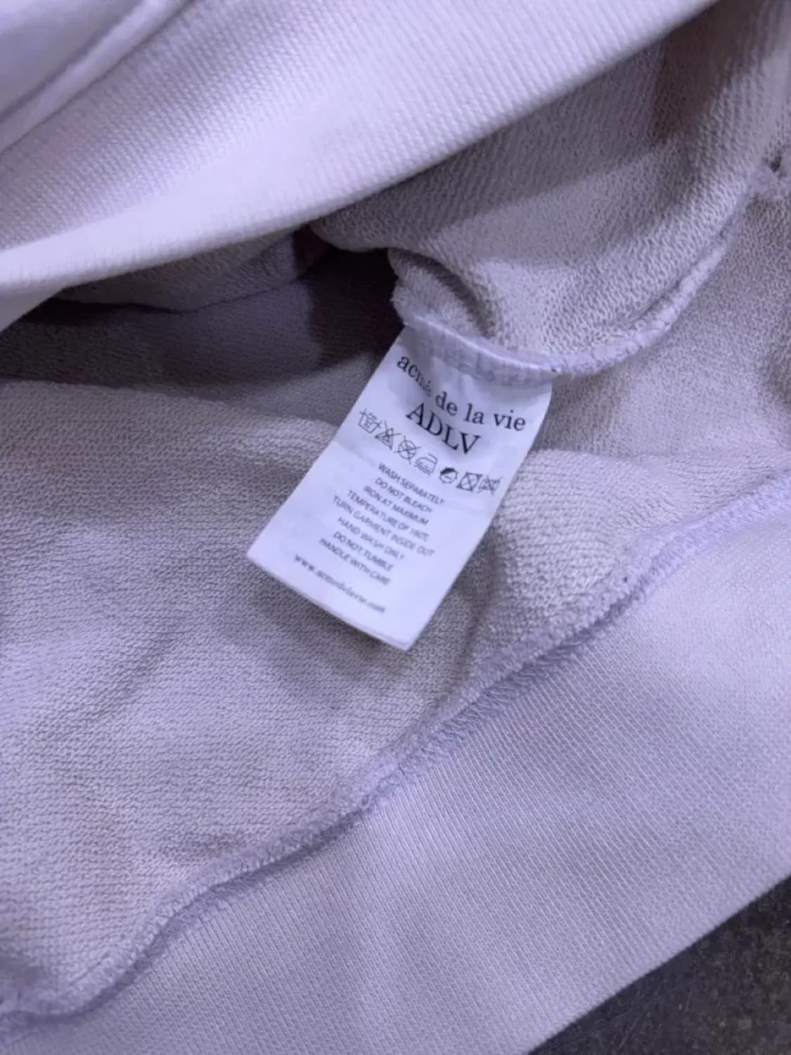 아크메드라비 프레피 로고 크랙 프린팅 후디 후드티 그레이 2 상품이미지9