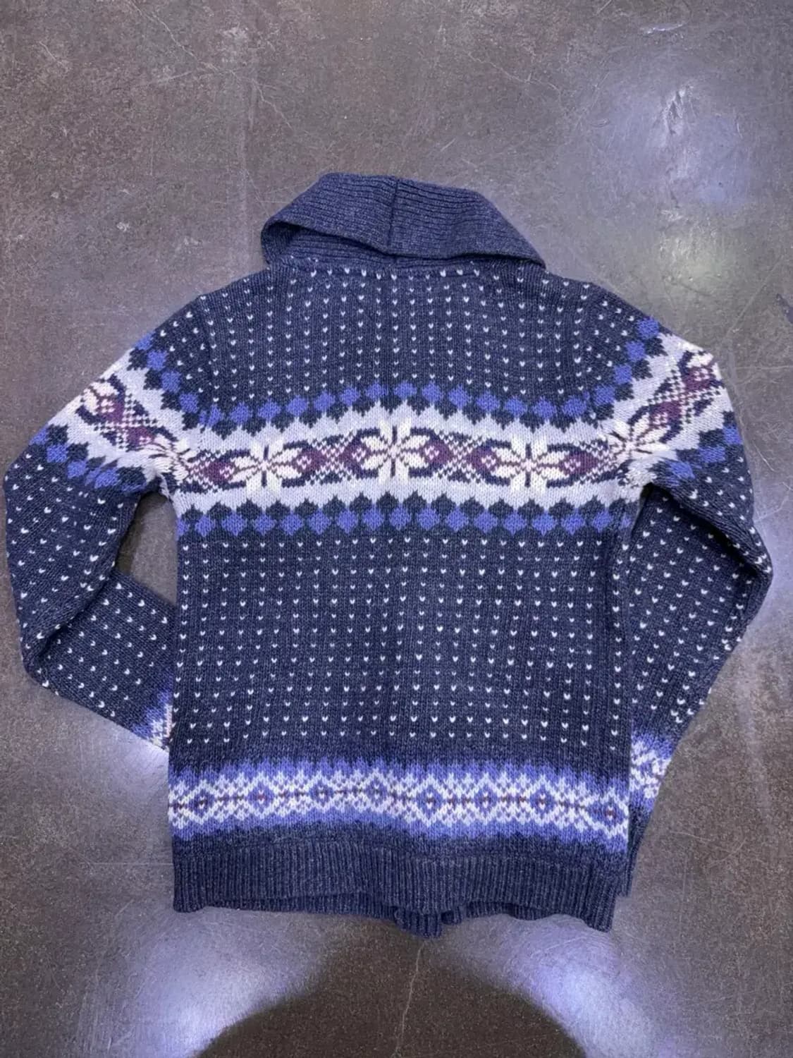 타미힐피거 노르딕 패턴 니트 숄카라 가디건 스웨터 S 상품이미지2