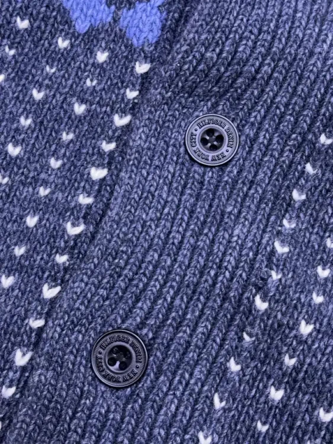타미힐피거 노르딕 패턴 니트 숄카라 가디건 스웨터 S 상품이미지6