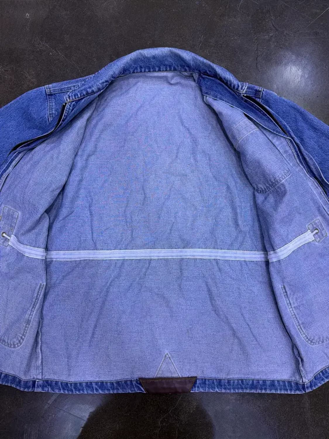 US 나이스 클럽 빈티지 유틸리티 가죽패치 데님자켓 L 상품이미지10