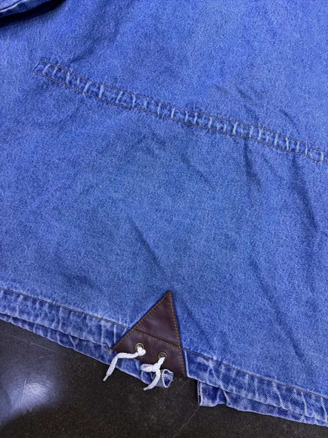 US 나이스 클럽 빈티지 유틸리티 가죽패치 데님자켓 L 상품이미지8