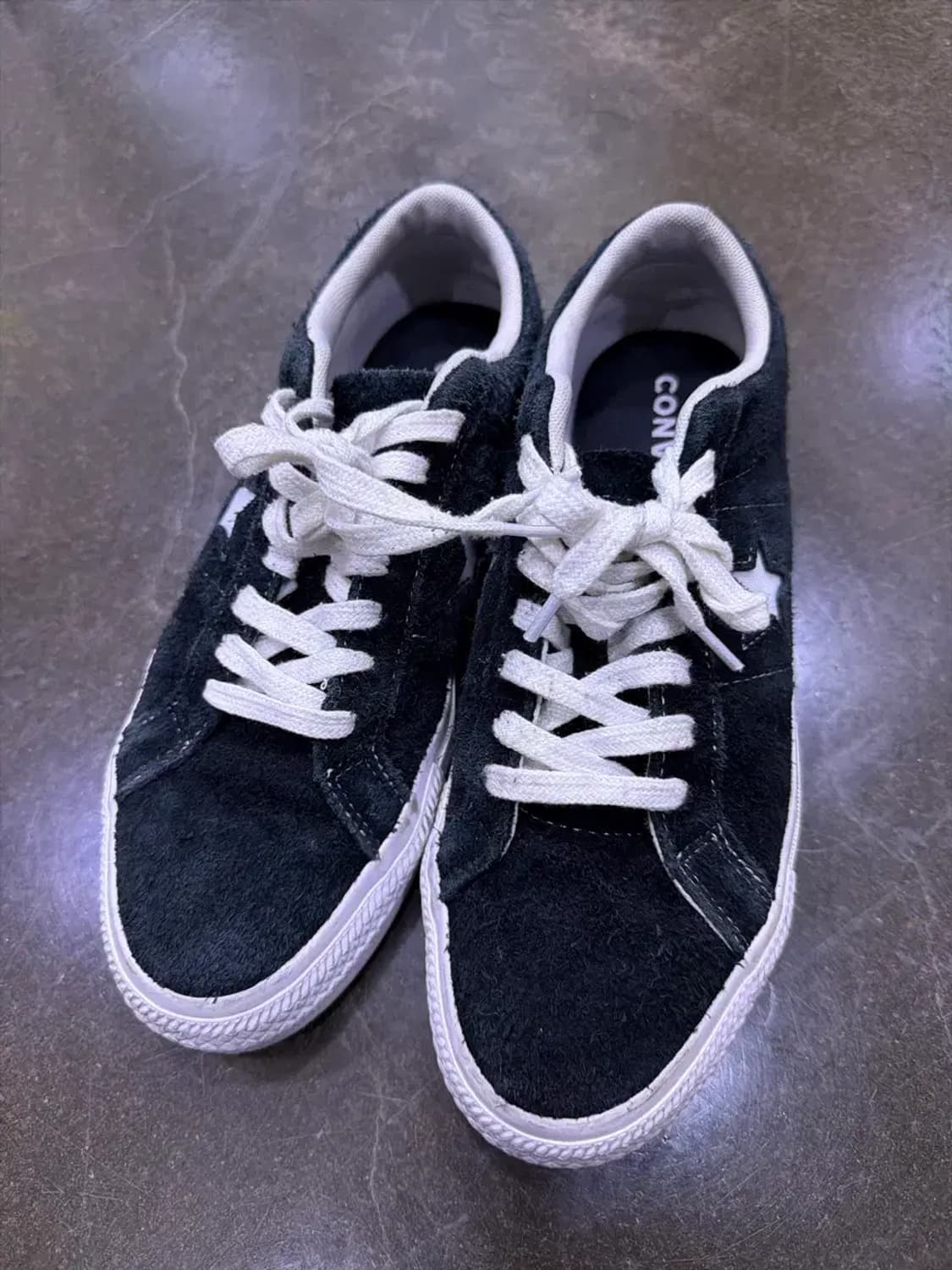 컨버스 원스타 로우 스웨이드 스니커즈 블랙 255 상품이미지2