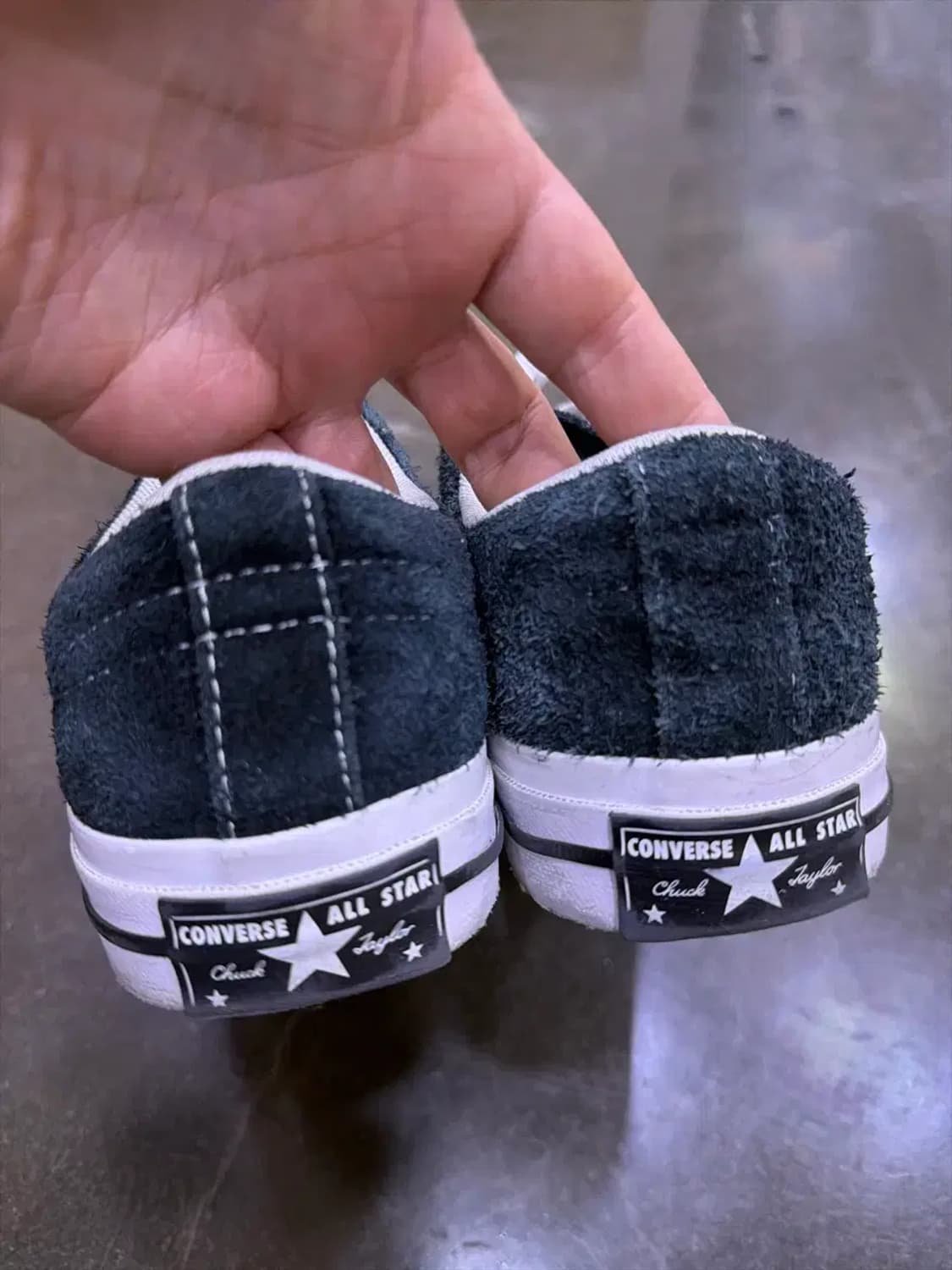 컨버스 원스타 로우 스웨이드 스니커즈 블랙 255 상품이미지8