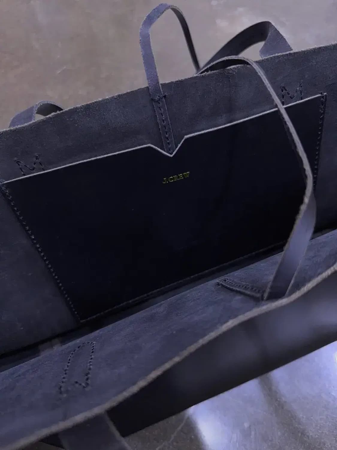 제이크루 뉴 업타운 레더 가죽 토트백 블랙 상품이미지5