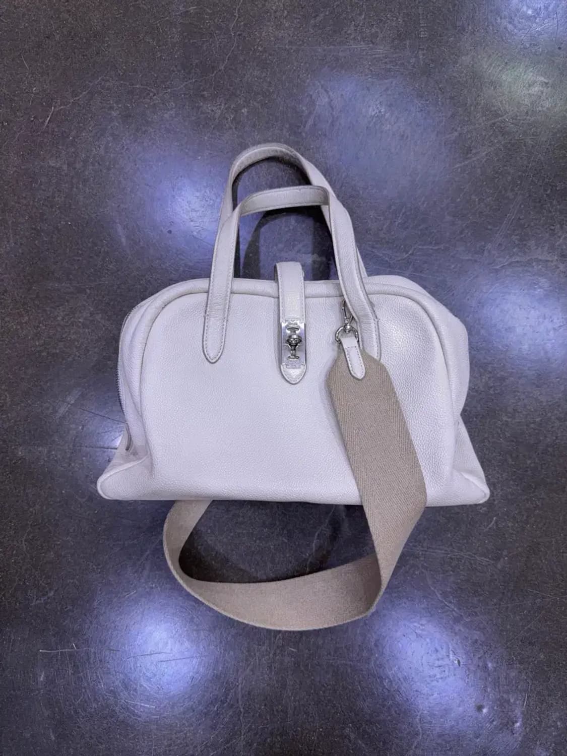 분크 토크 토트백 화이트 S 스트랩 상품이미지1