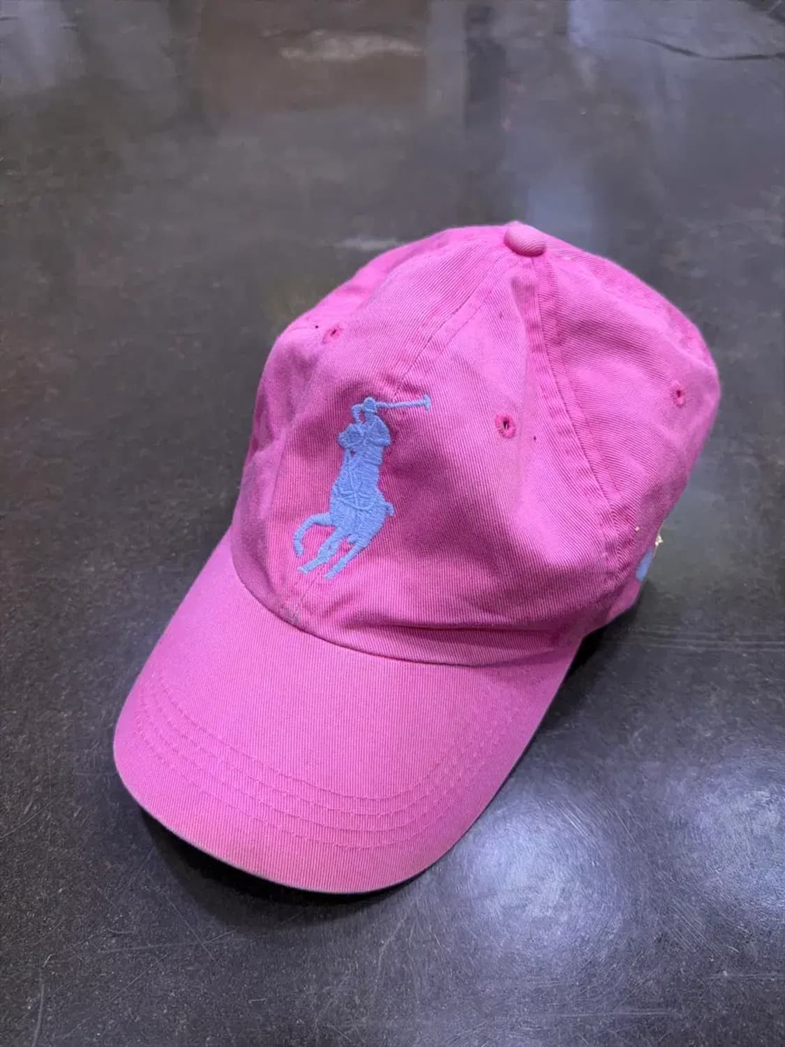 폴로 랄프로렌 빅포니 자수 3 가죽 벨트 연핑크 볼캡 모자 상품이미지1