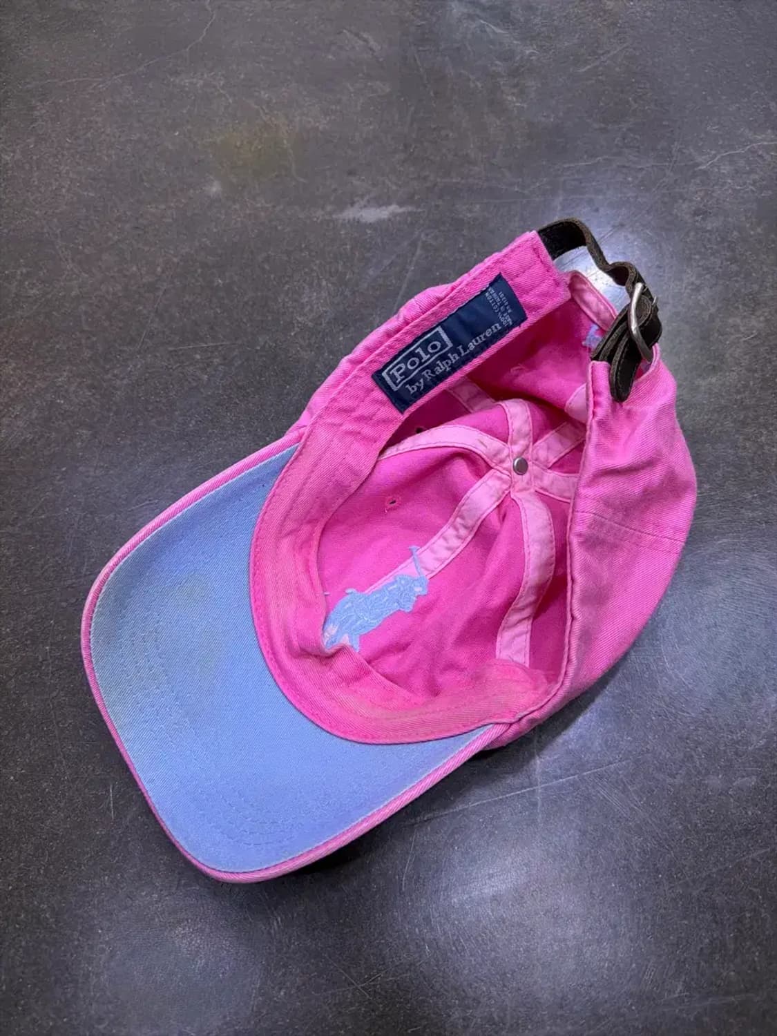 폴로 랄프로렌 빅포니 자수 3 가죽 벨트 연핑크 볼캡 모자 상품이미지6