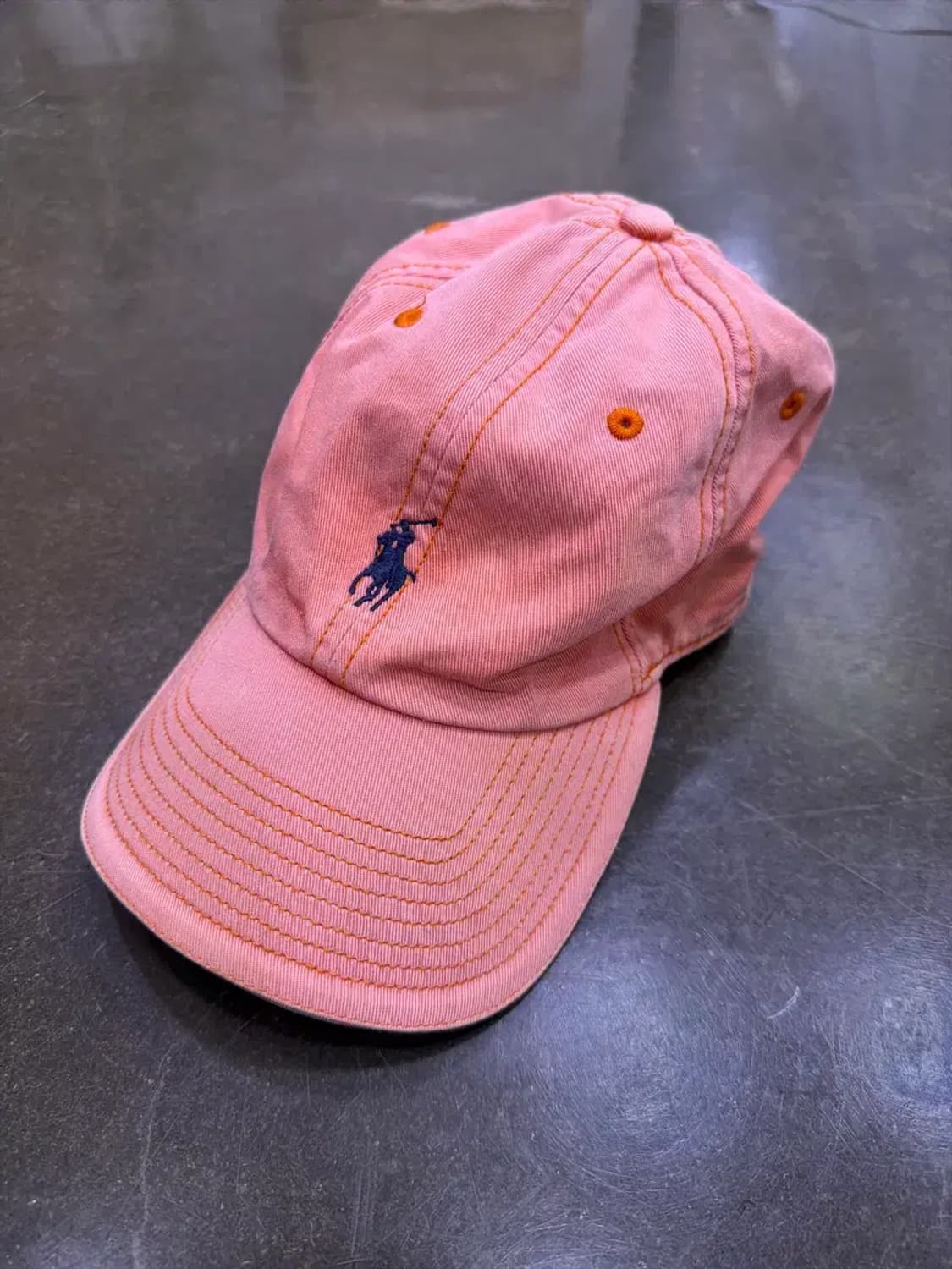 폴로 골프 랄프로렌 포니 자수 볼캡 오렌지 모자 상품이미지1