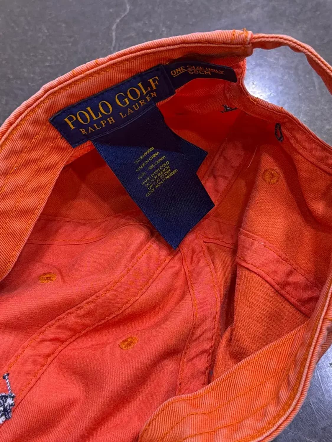 폴로 골프 랄프로렌 포니 자수 볼캡 오렌지 모자 상품이미지6