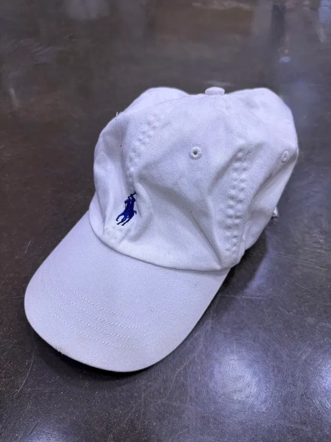 폴로 랄프로렌 포니 자수 가죽 벨트 캐쥬얼 볼캡 화이트 상품이미지1