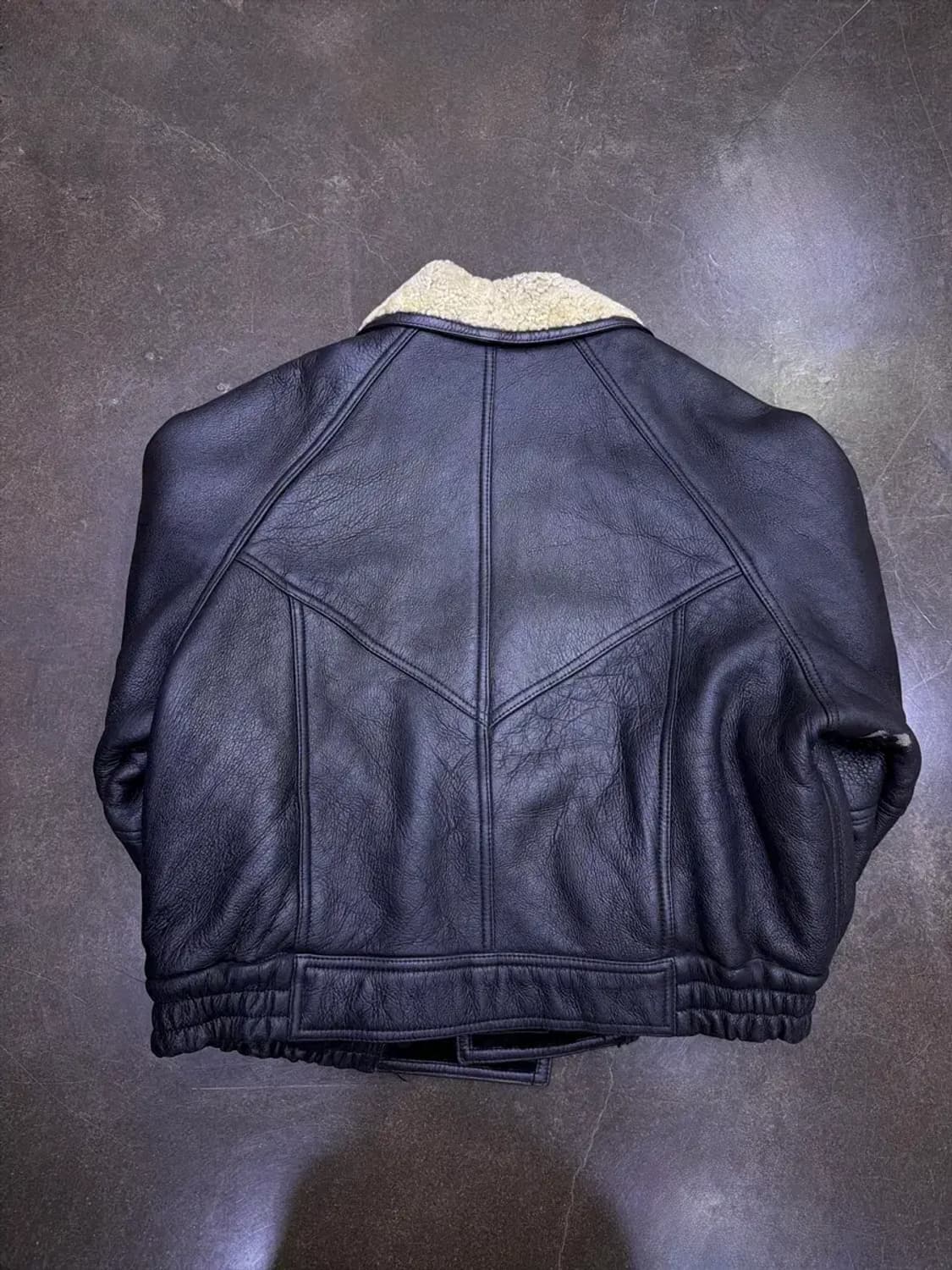 듀모드 빈티지 양가죽 양털 레더 더블 봄버 자켓 77 상품이미지2