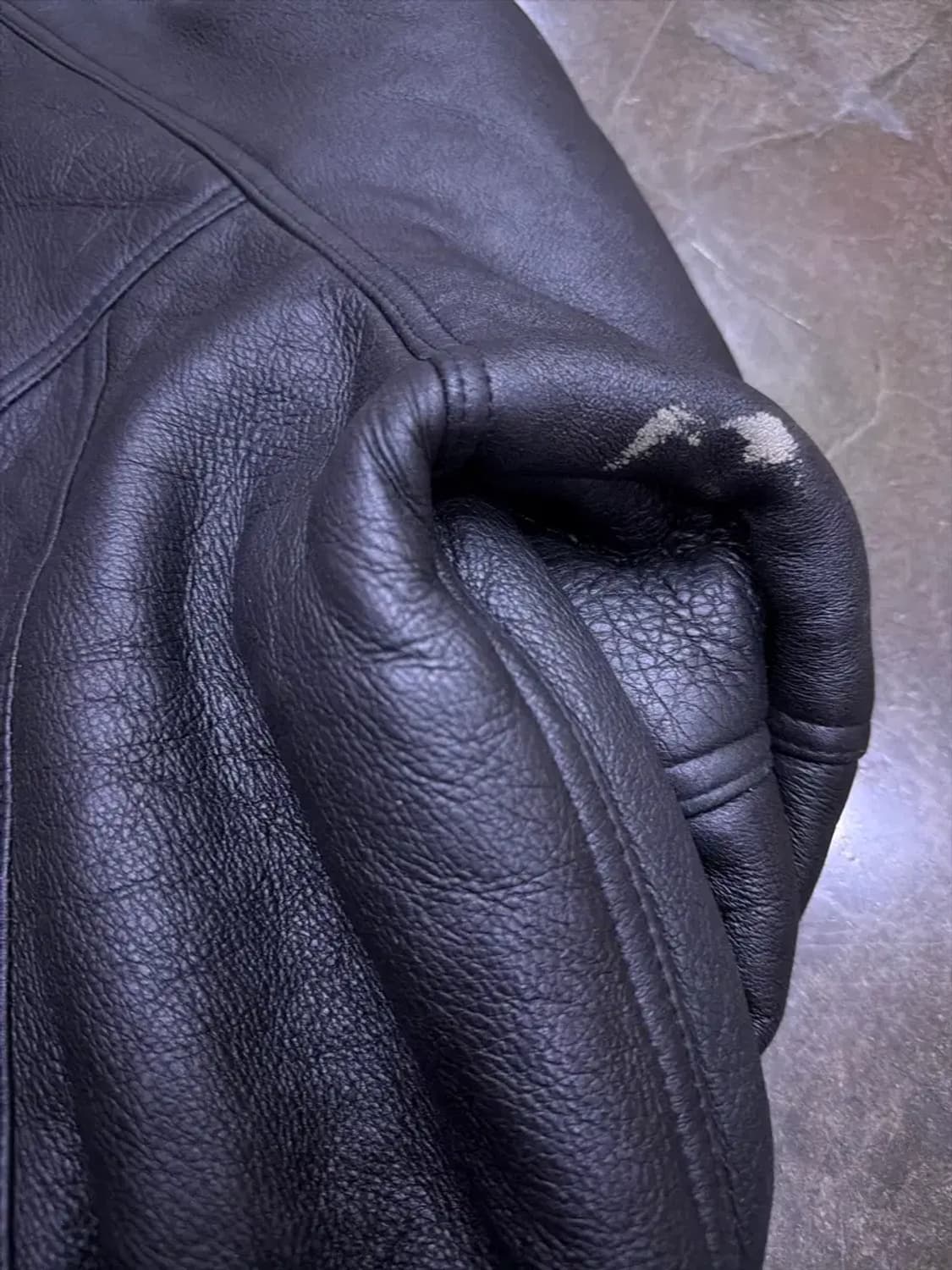 듀모드 빈티지 양가죽 양털 레더 더블 봄버 자켓 77 상품이미지7