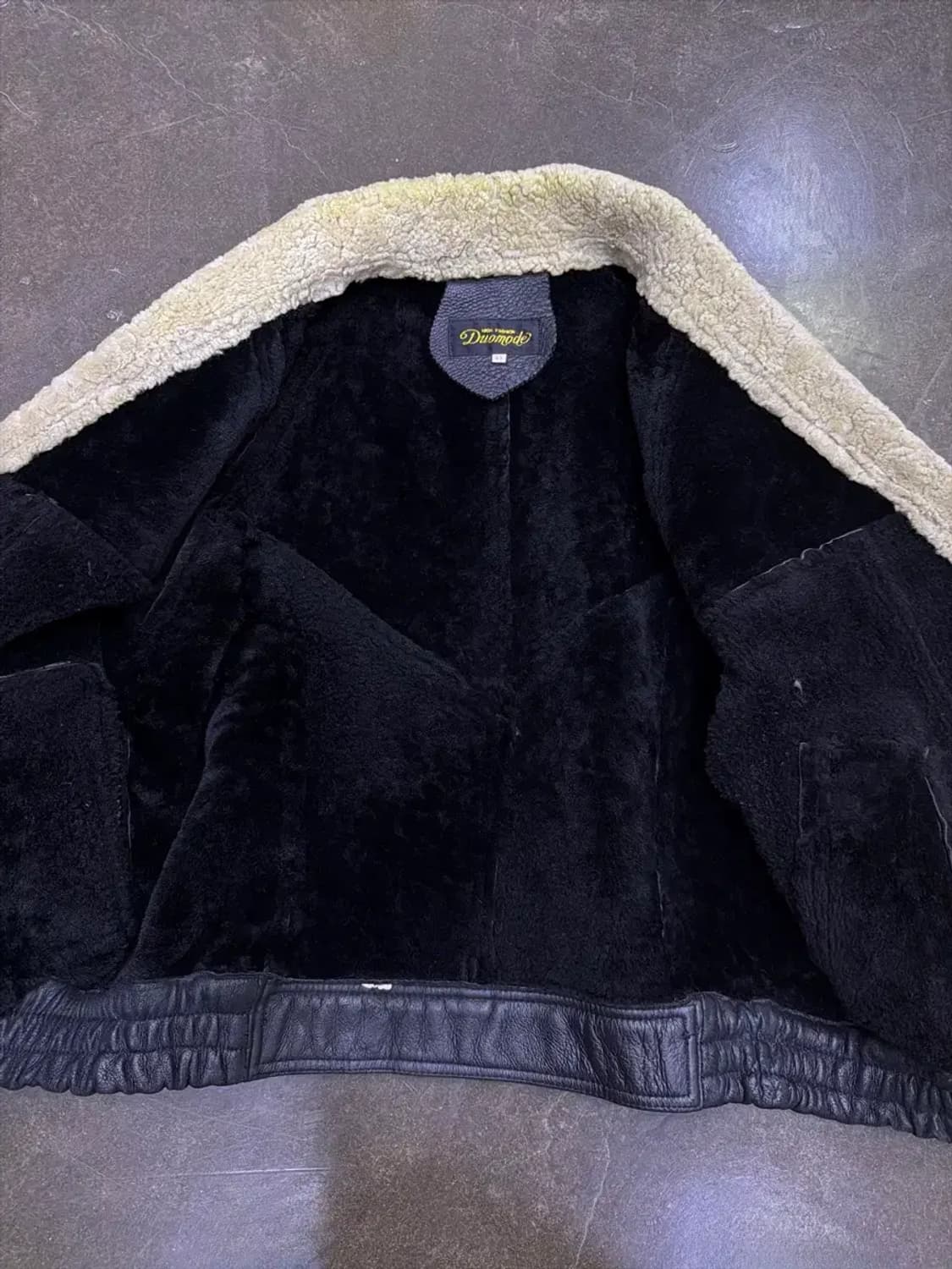 듀모드 빈티지 양가죽 양털 레더 더블 봄버 자켓 77 상품이미지8