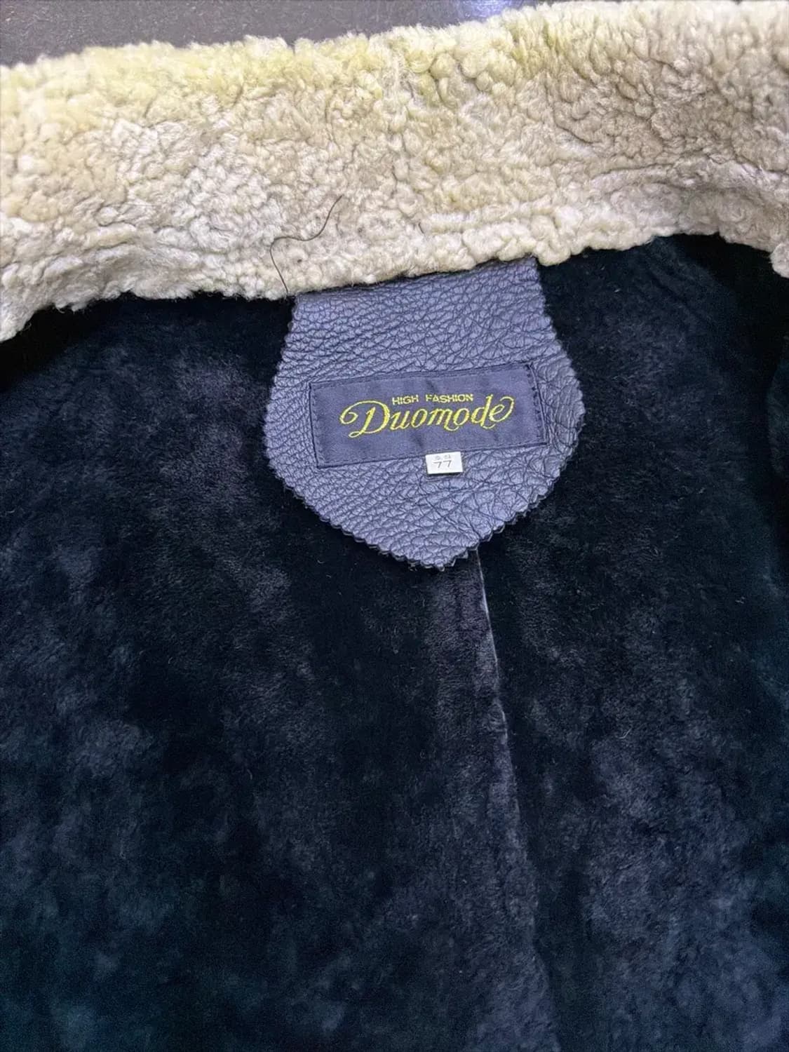 듀모드 빈티지 양가죽 양털 레더 더블 봄버 자켓 77 상품이미지9