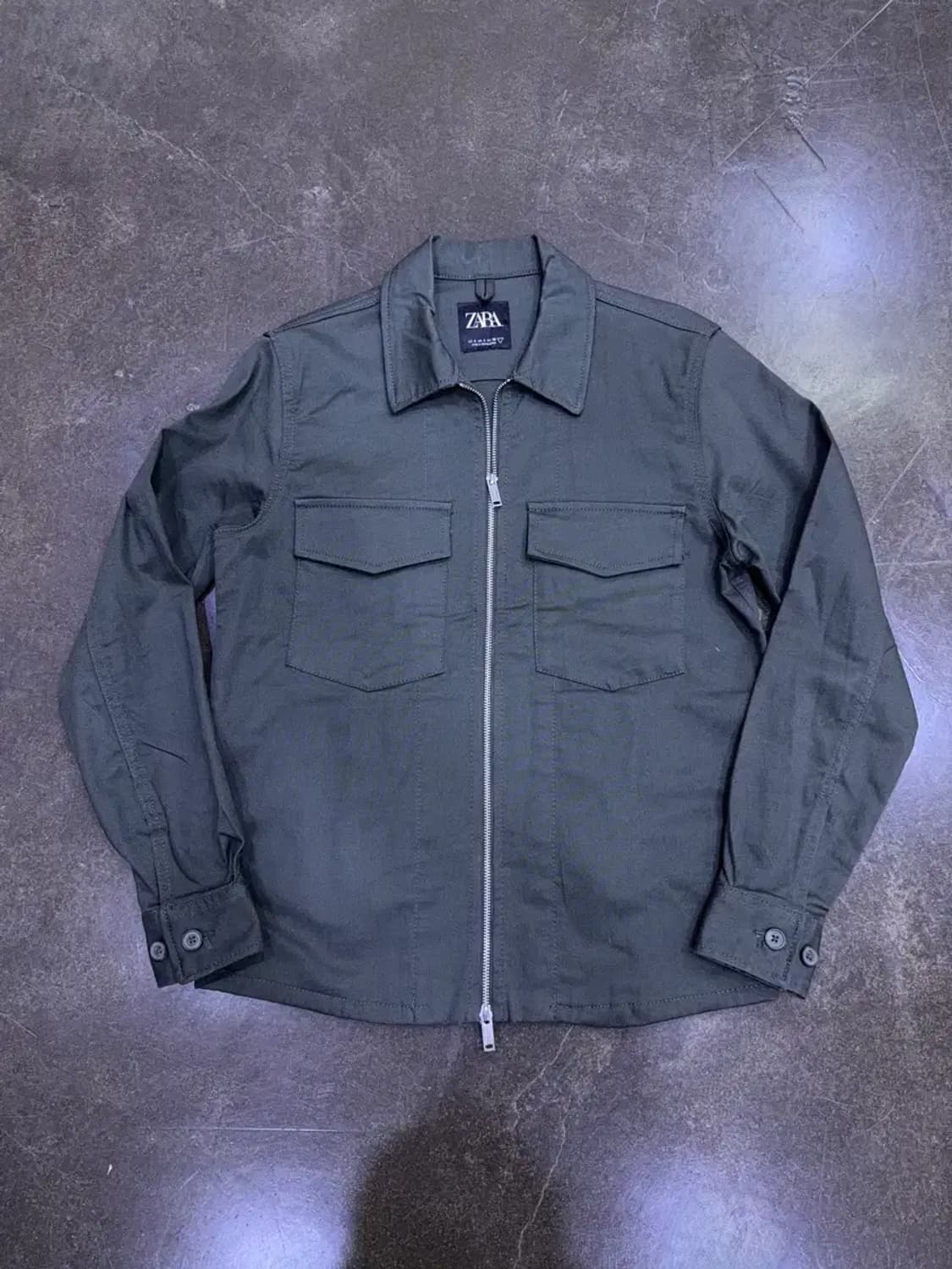 자라 워크자켓 셔츠 자켓 2way 집업자켓 올리브 S 상품이미지1