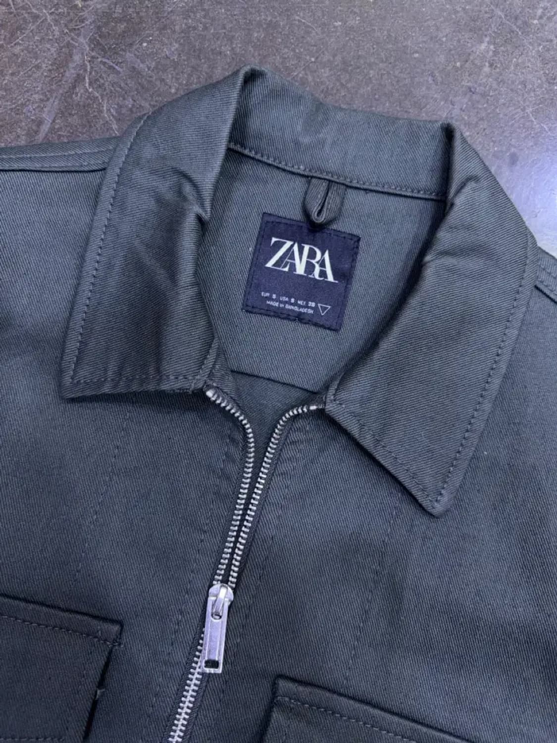 자라 워크자켓 셔츠 자켓 2way 집업자켓 올리브 S 상품이미지3