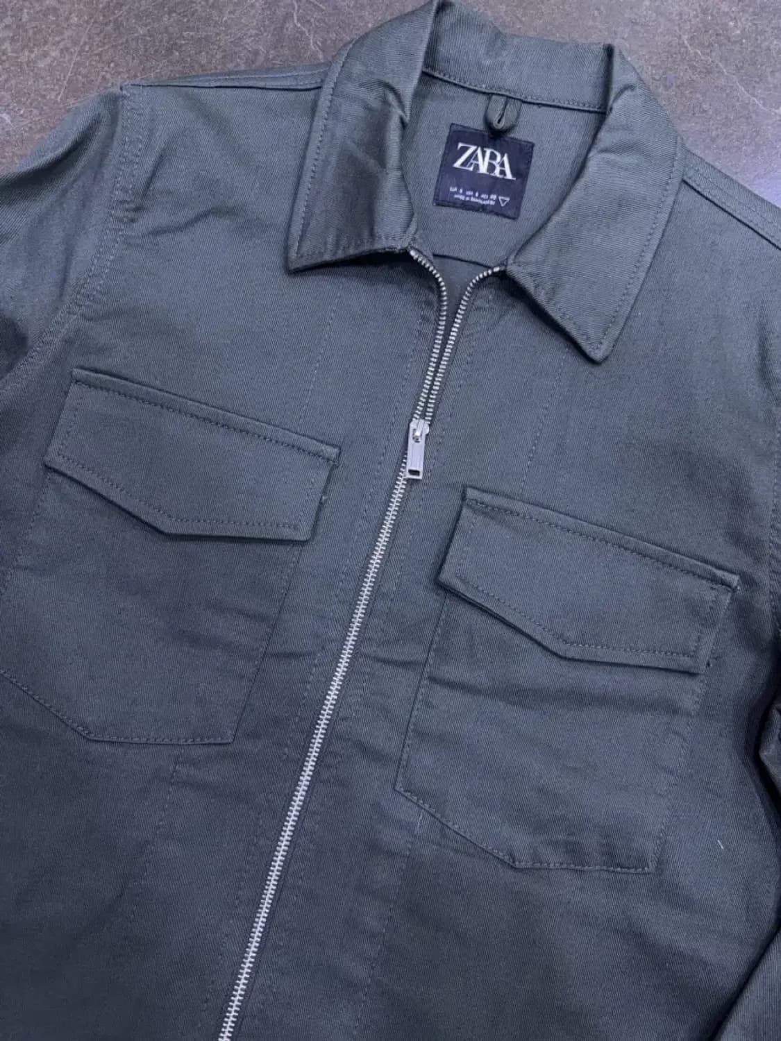 자라 워크자켓 셔츠 자켓 2way 집업자켓 올리브 S 상품이미지4