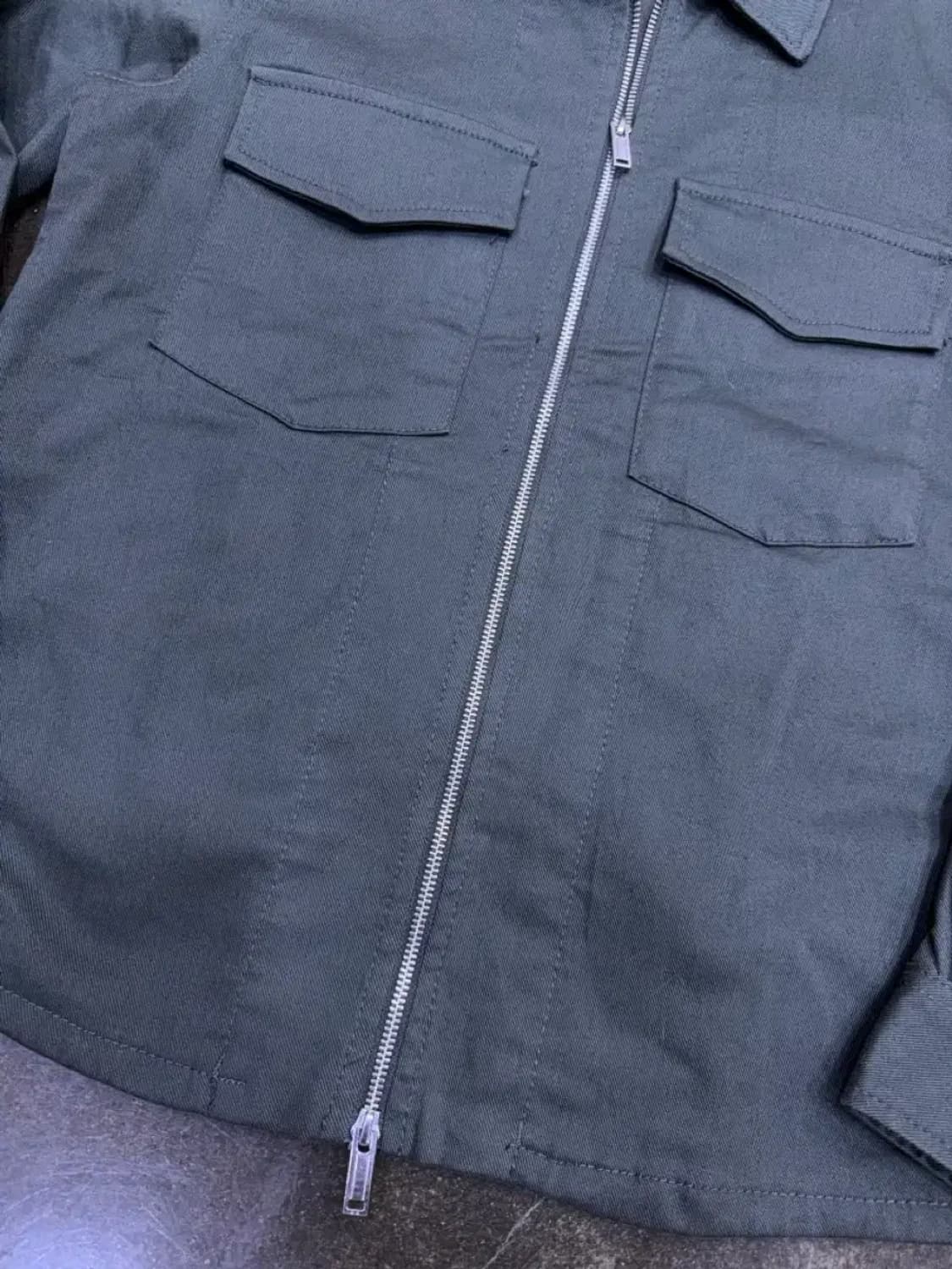 자라 워크자켓 셔츠 자켓 2way 집업자켓 올리브 S 상품이미지5