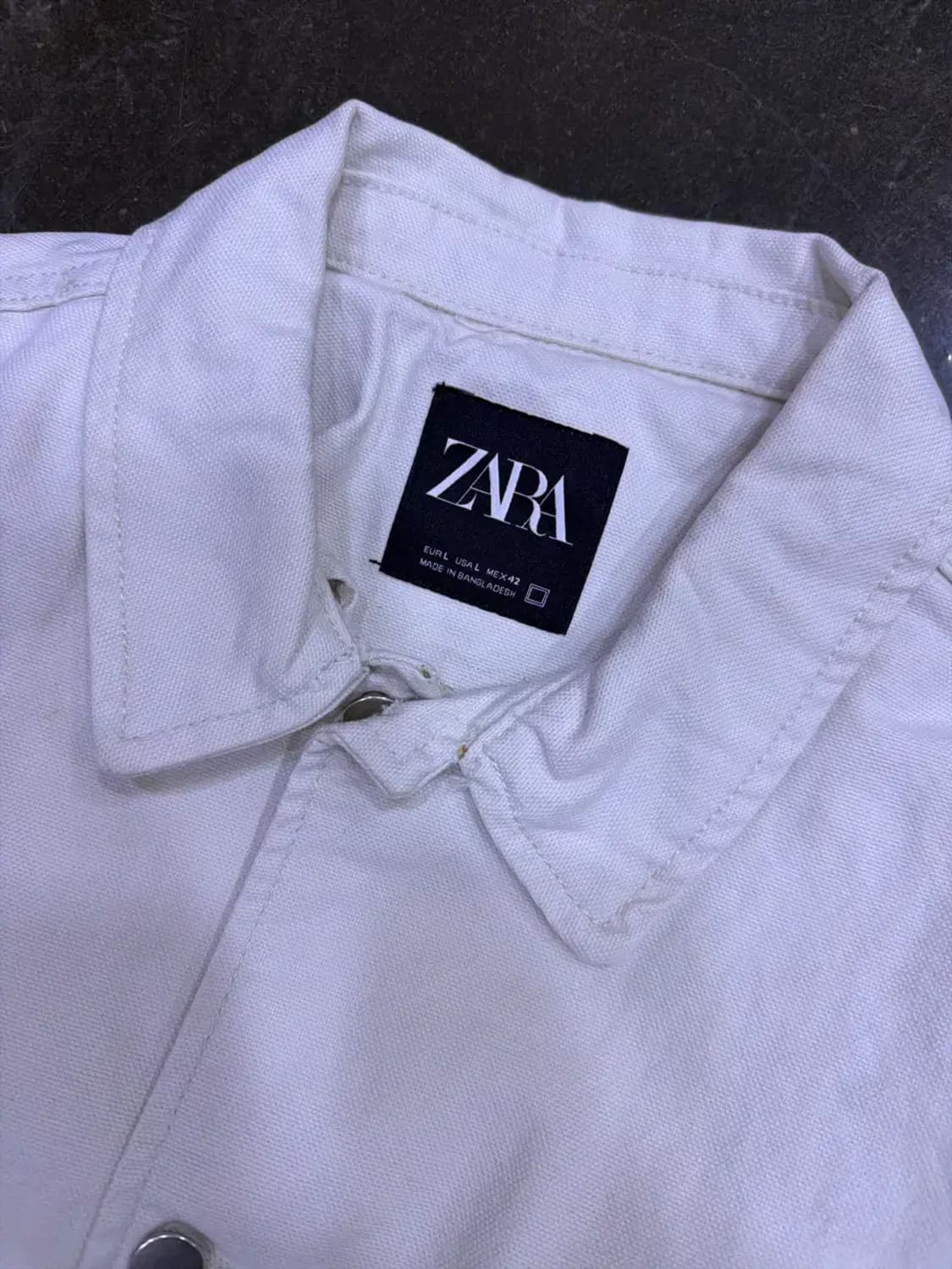 자라 캐쥬얼 스트럭처 화이트 자켓 L 상품이미지10