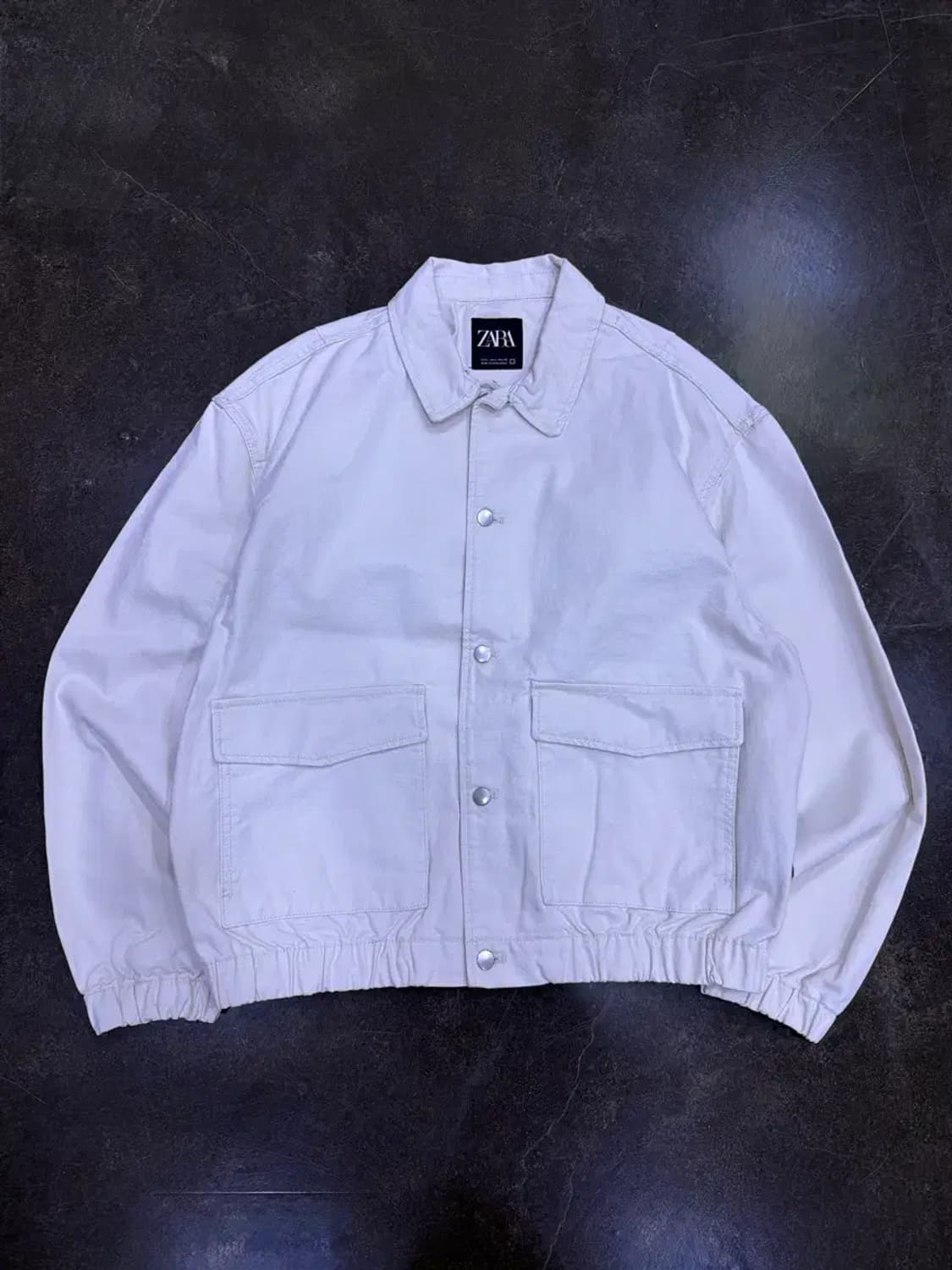 자라 캐쥬얼 스트럭처 화이트 자켓 L 상품이미지5