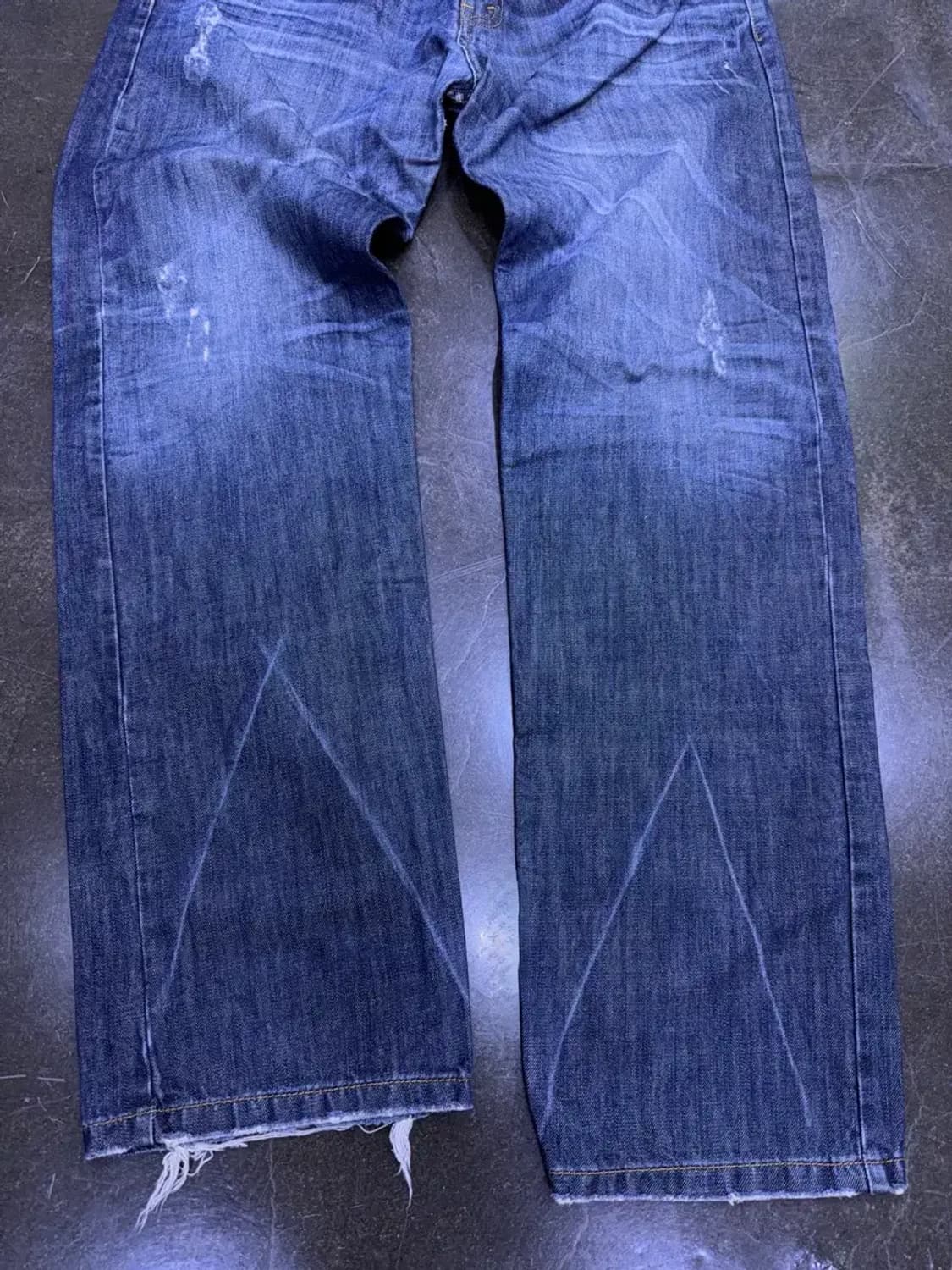 리바이스 501 00's 레귤러핏 빈티지 주름 워싱 데미지 데님팬츠 36 상품이미지6