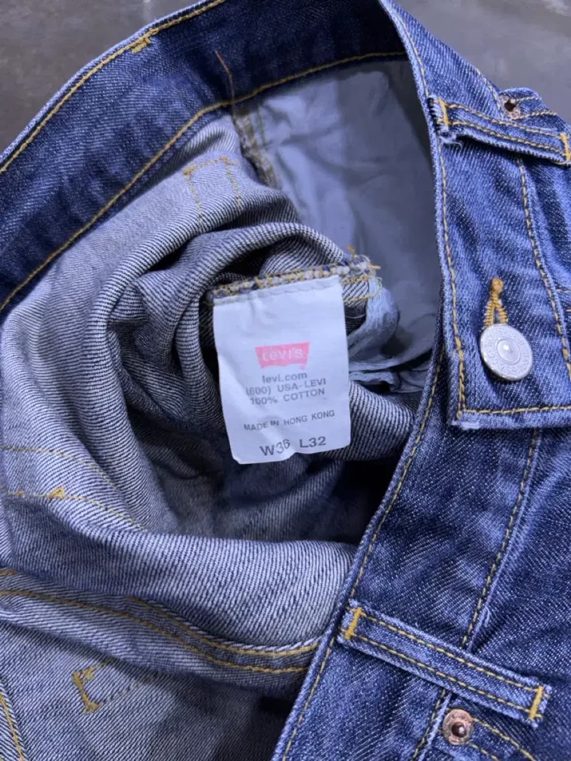 리바이스 501 00's 레귤러핏 빈티지 주름 워싱 데미지 데님팬츠 36 상품이미지9