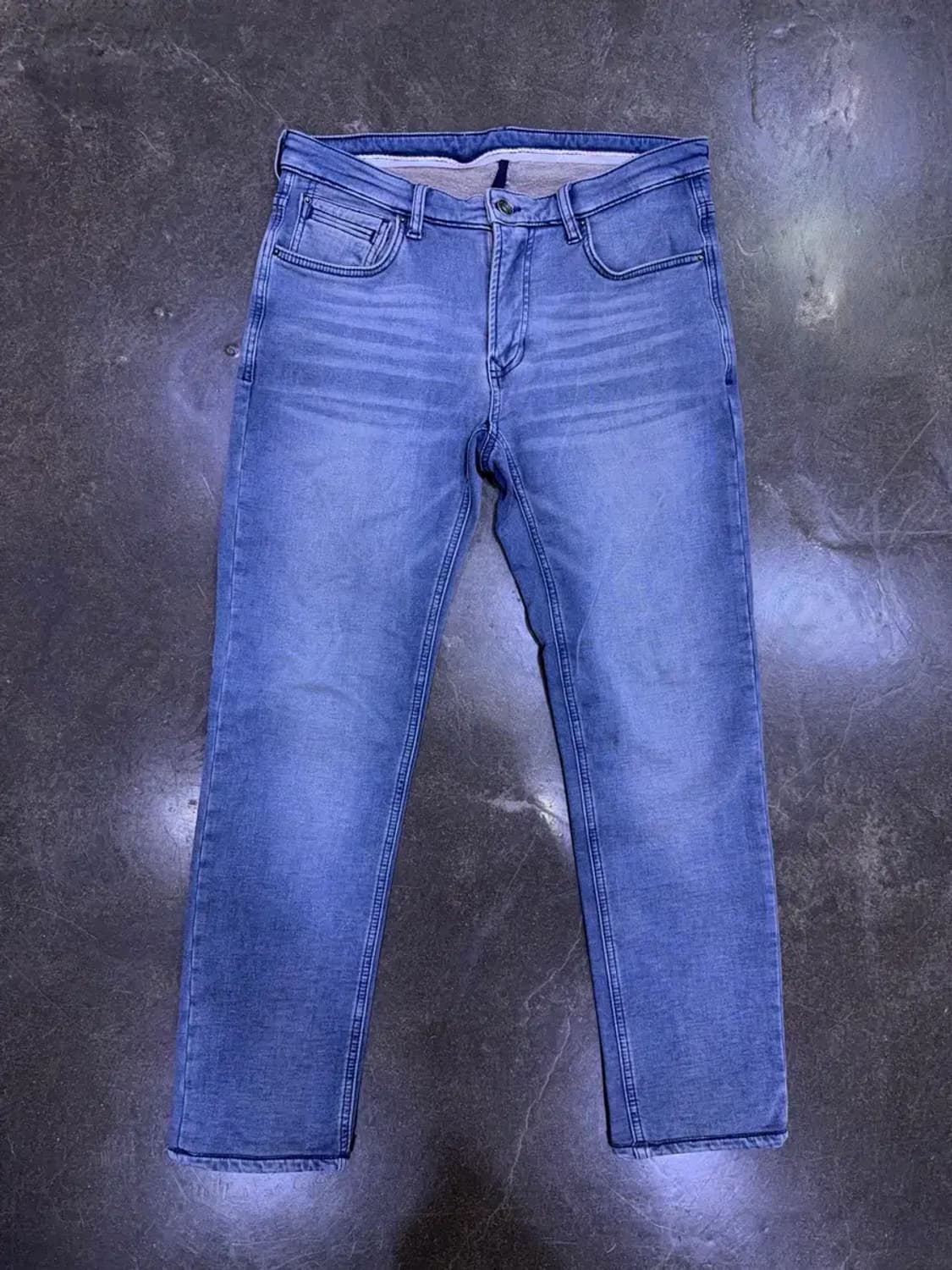 시리즈 힙스터 빈티지 주름 워싱 기모 스트레이트핏 데님팬츠 82 (32) 상품이미지1