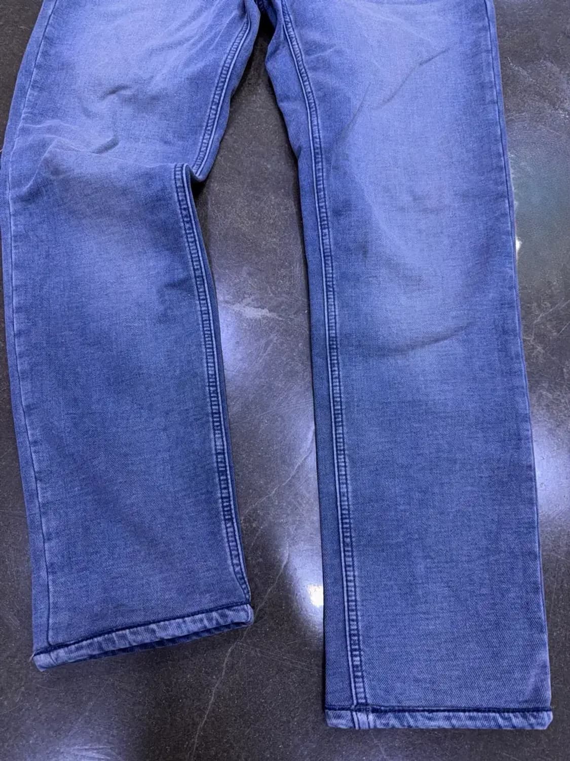 시리즈 힙스터 빈티지 주름 워싱 기모 스트레이트핏 데님팬츠 82 (32) 상품이미지5