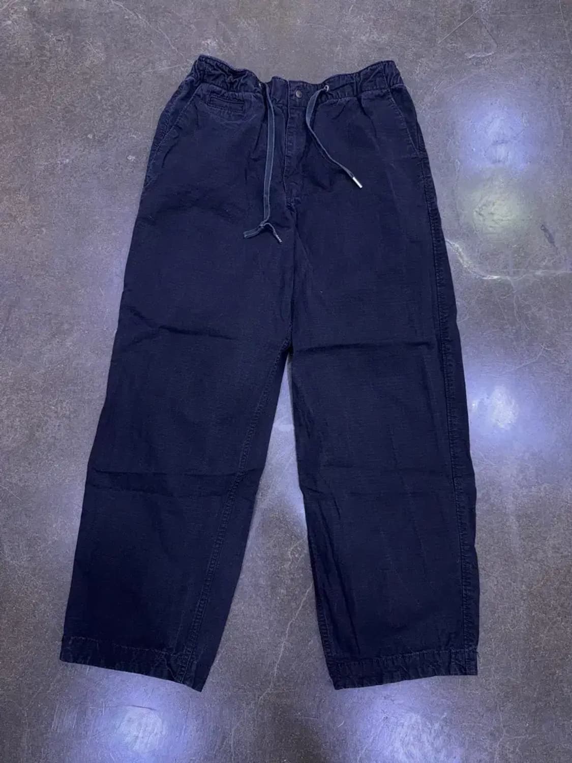 아웃스탠딩 립스탑 스트링 팬츠 블랙 S 상품이미지1