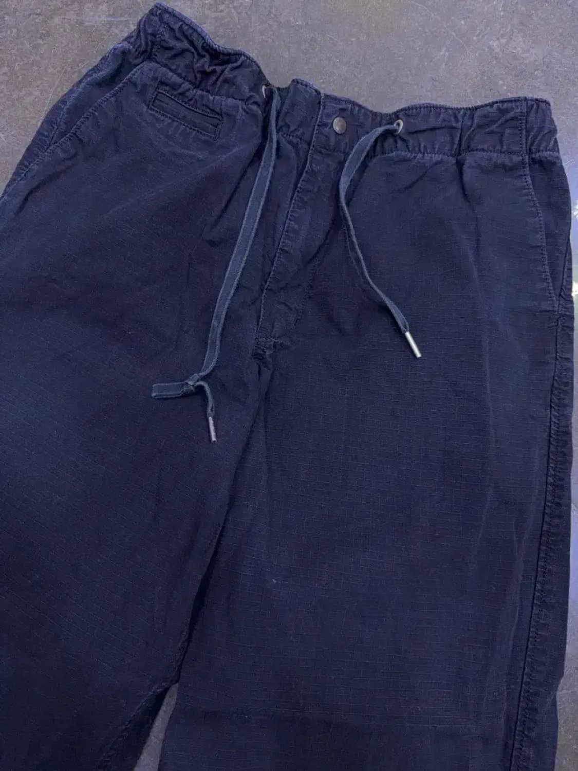 아웃스탠딩 립스탑 스트링 팬츠 블랙 S 상품이미지3