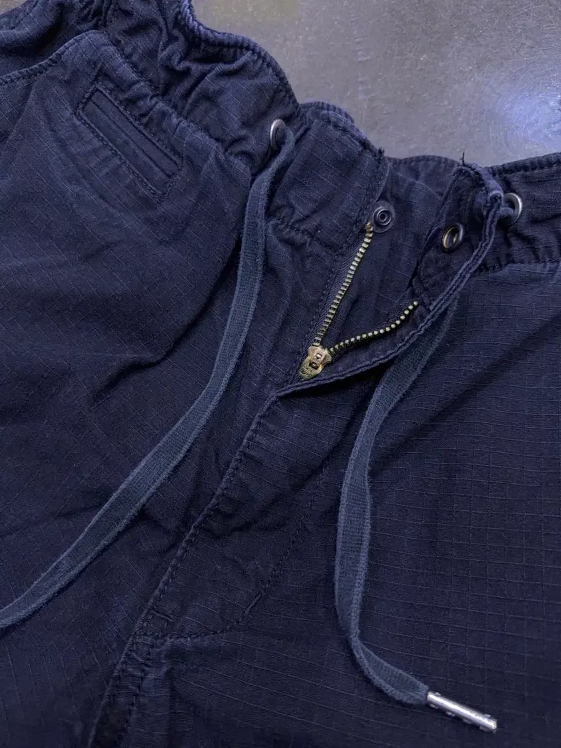 아웃스탠딩 립스탑 스트링 팬츠 블랙 S 상품이미지5