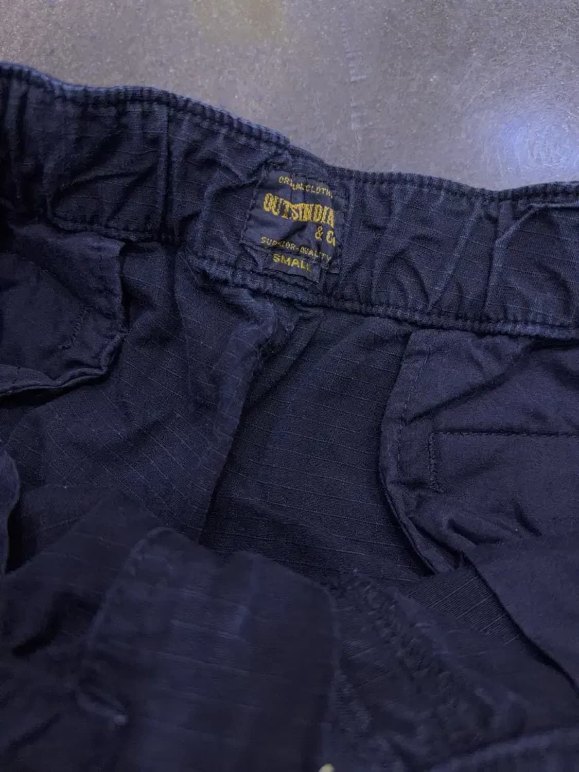 아웃스탠딩 립스탑 스트링 팬츠 블랙 S 상품이미지7