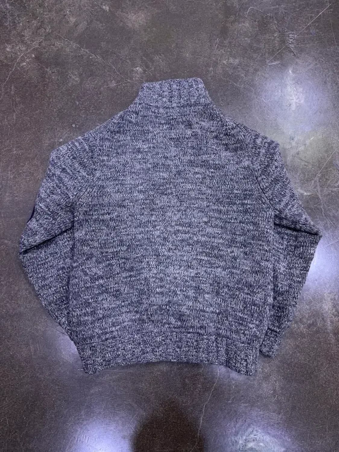 빈폴 클래식 보카시 헤비 울 니트 집업 체크패턴 스웨터 100 상품이미지3