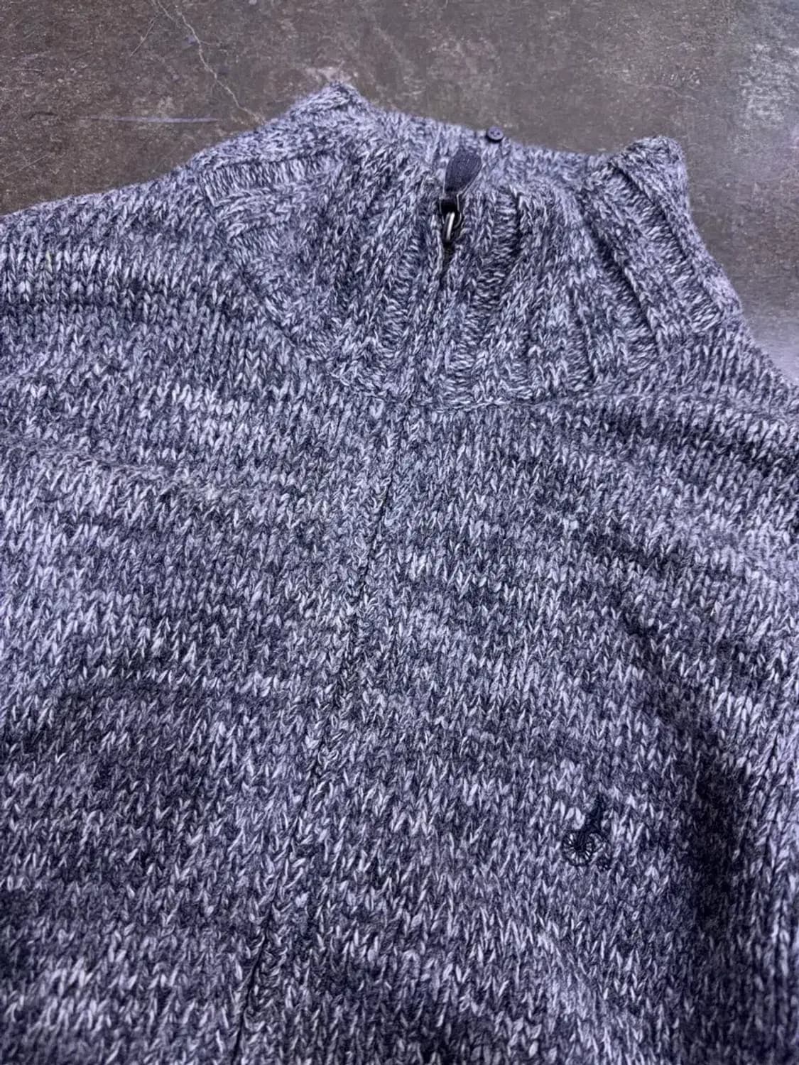 빈폴 클래식 보카시 헤비 울 니트 집업 체크패턴 스웨터 100 상품이미지4